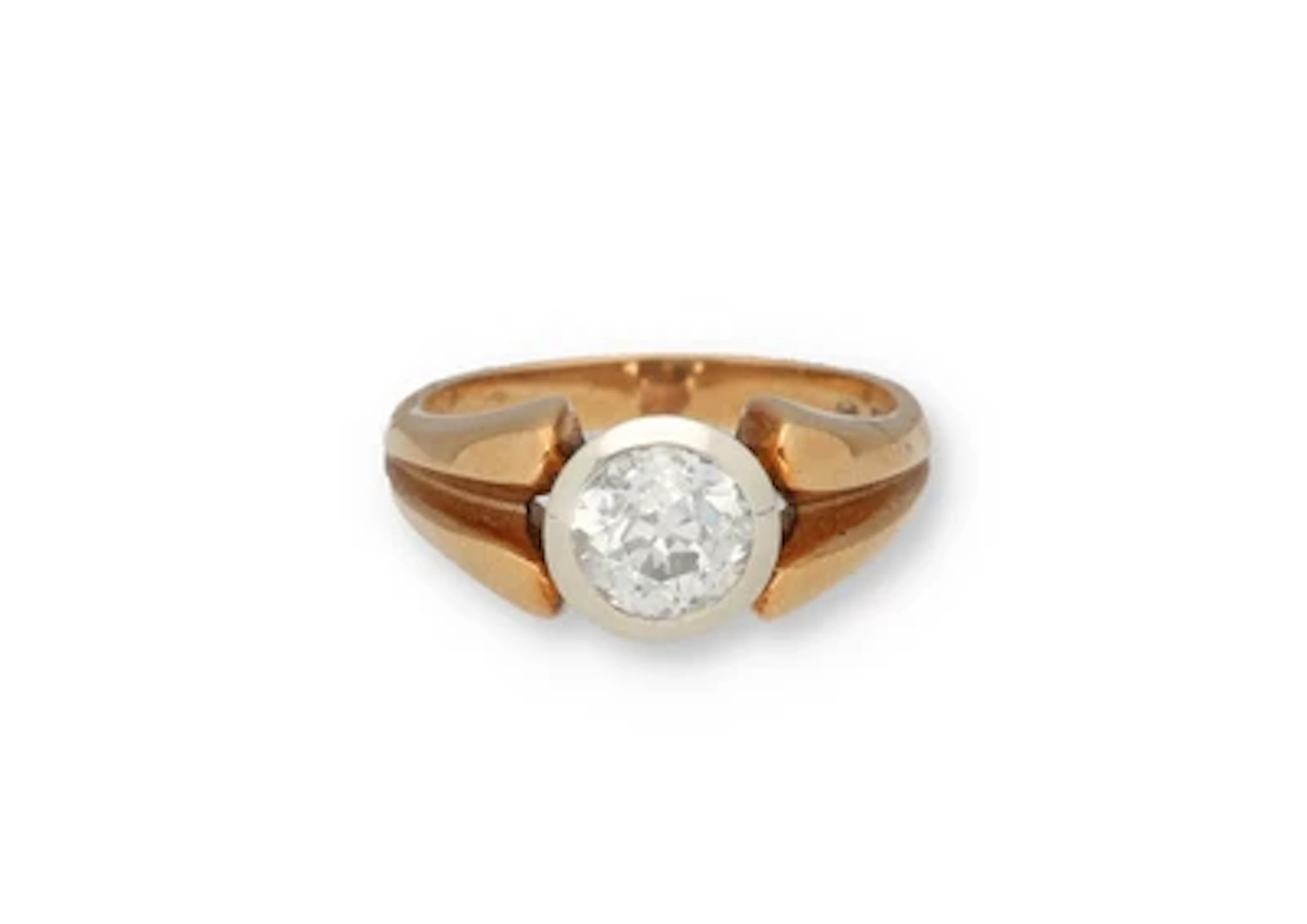 Altschliffbrillantsolitär Ring ca. 1,15 ct