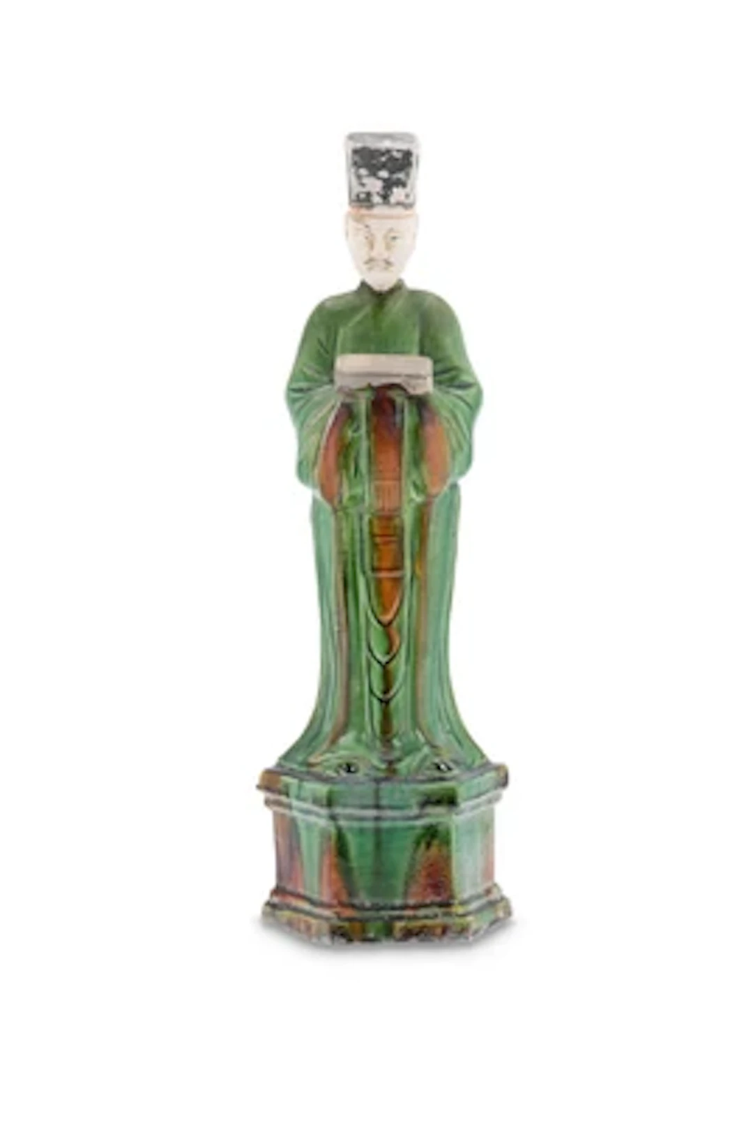 Sancai glasierte Figur eines Beamten, China, Ming Dynastie
