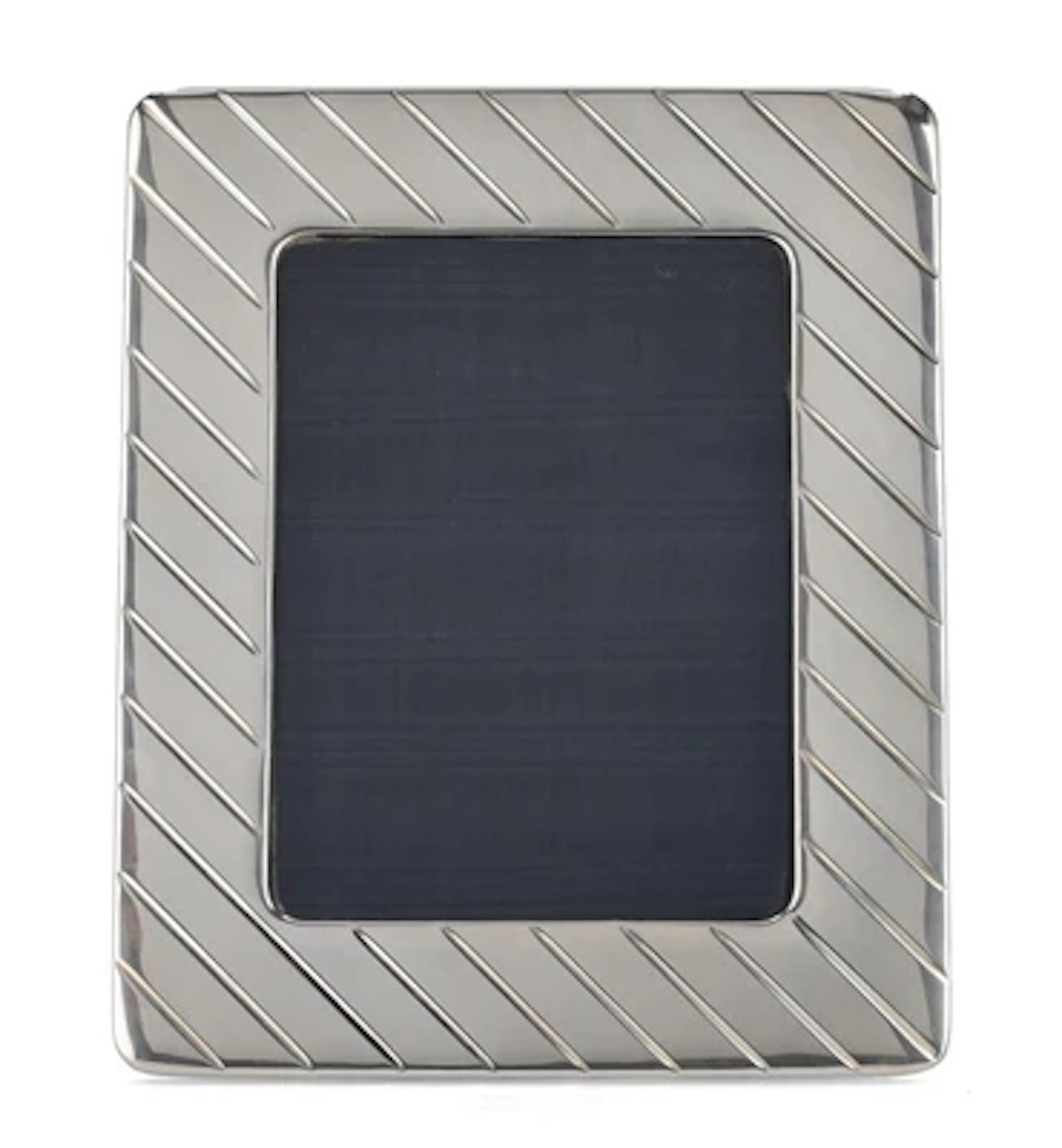 A large sterling silver picture frame with diagonal decoration, Florence