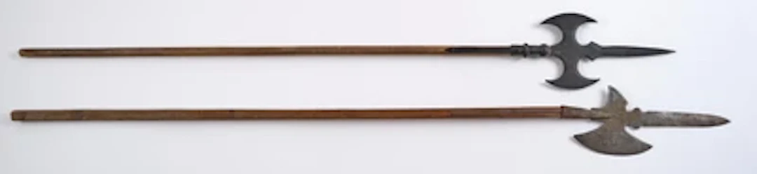 Konvolut von 2 Hellebarden