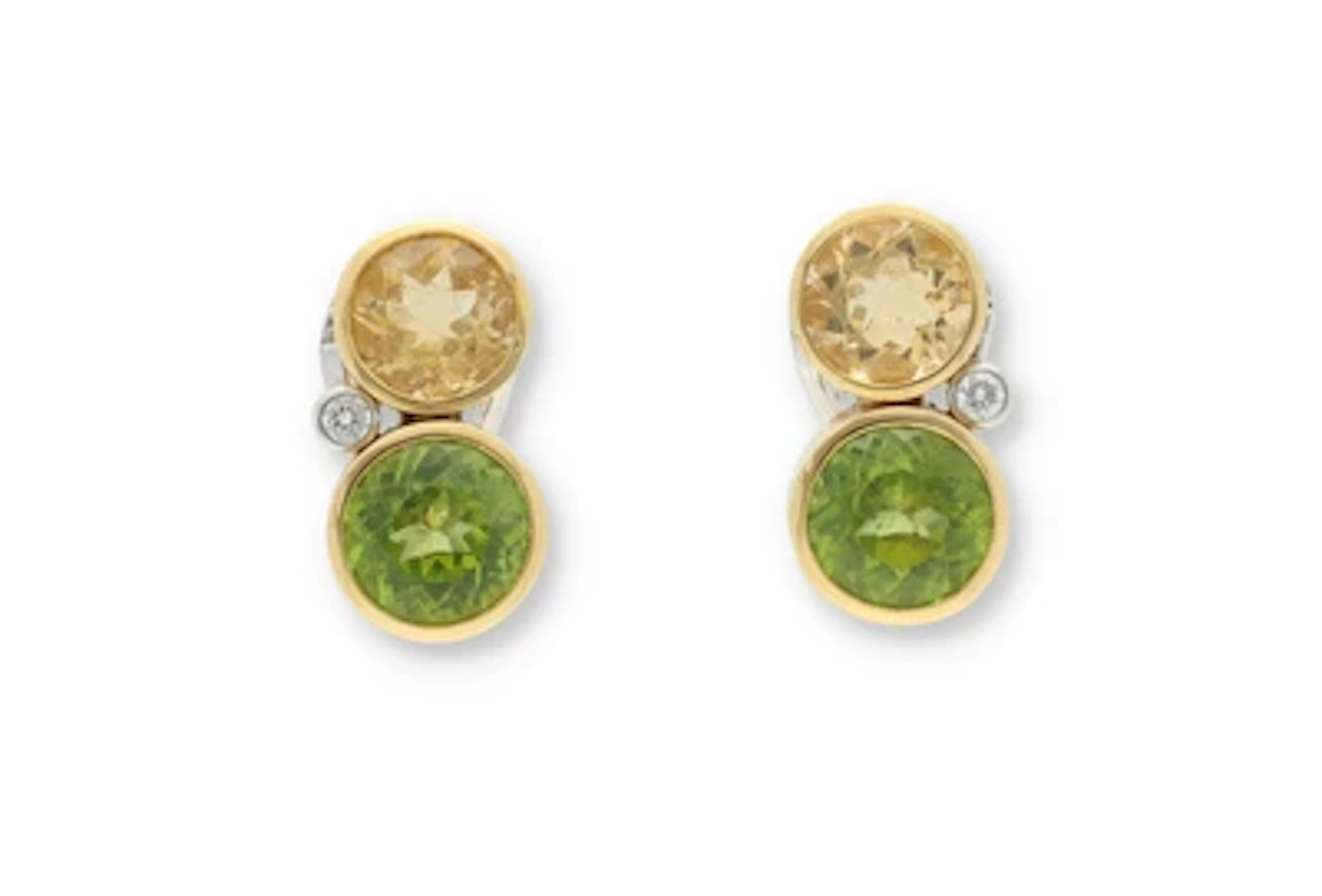 Brillant Peridot Ohrclips