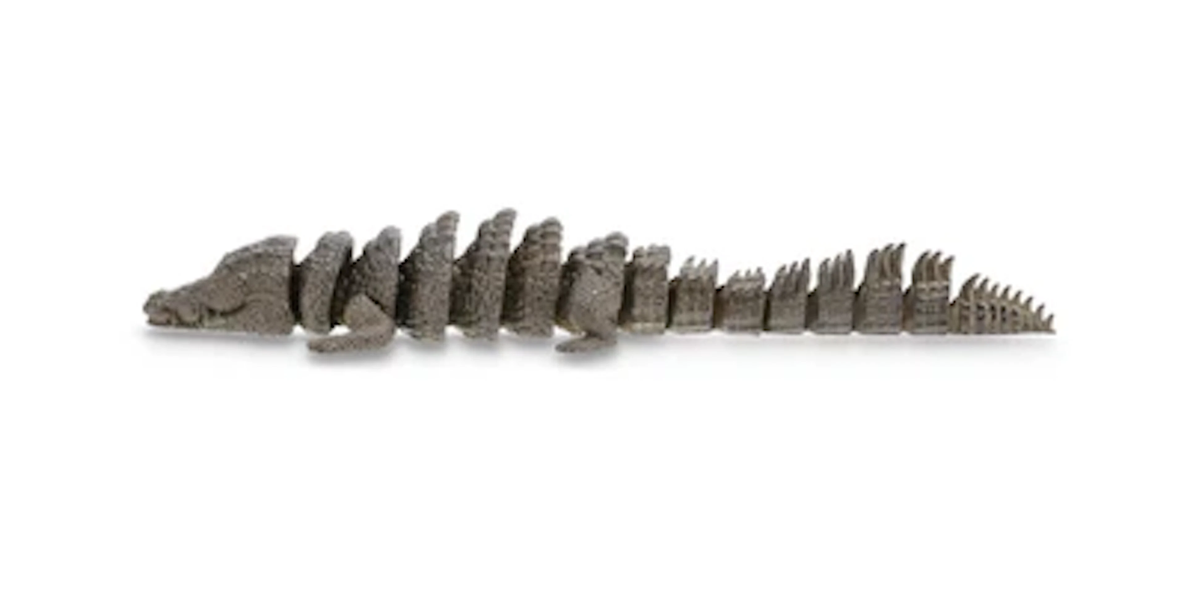 Jizai Okimono eines Krokodils, Japan, Meiji Periode, signiert Yasunosuke