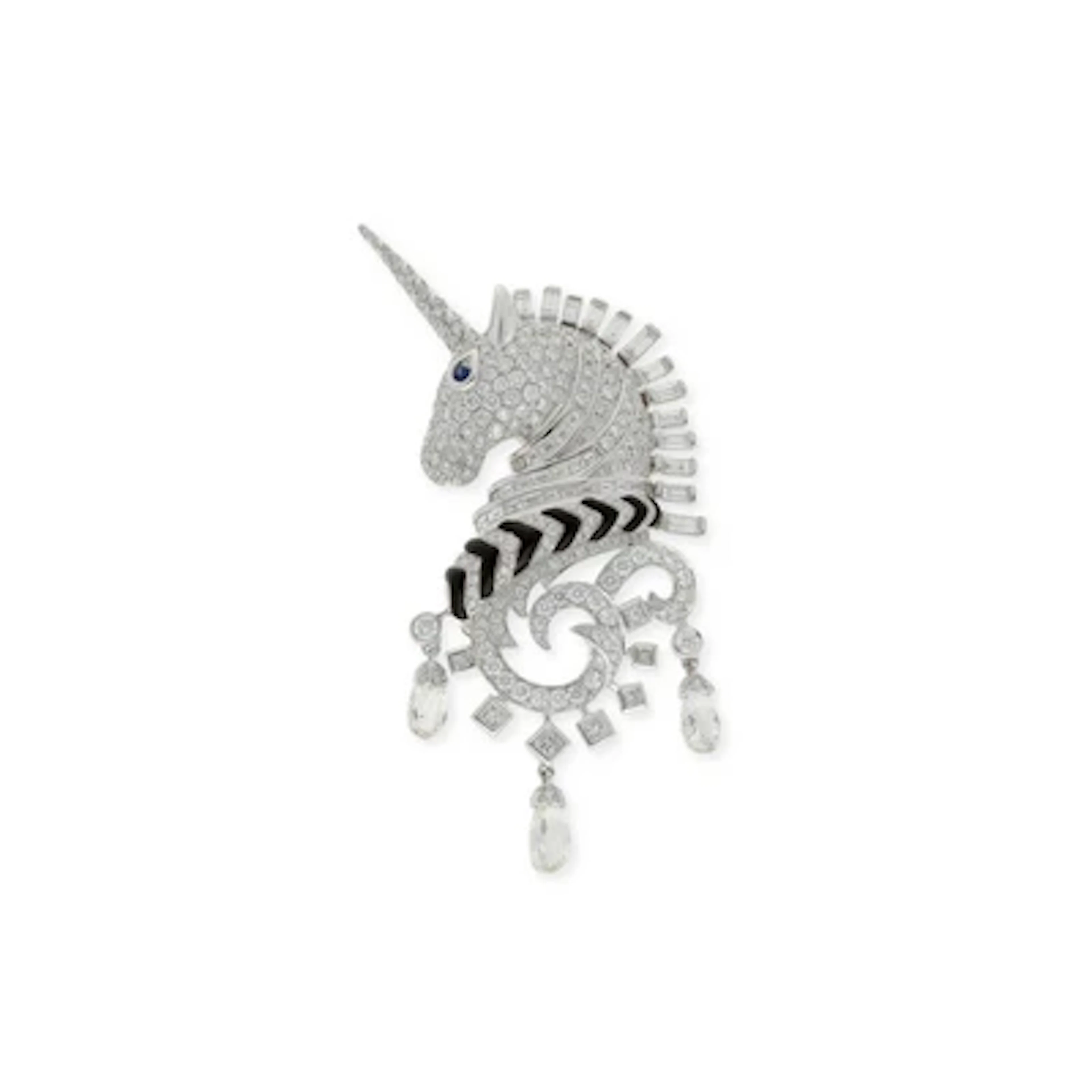 Unicorn diamond brooch, approx. 9.50 ct