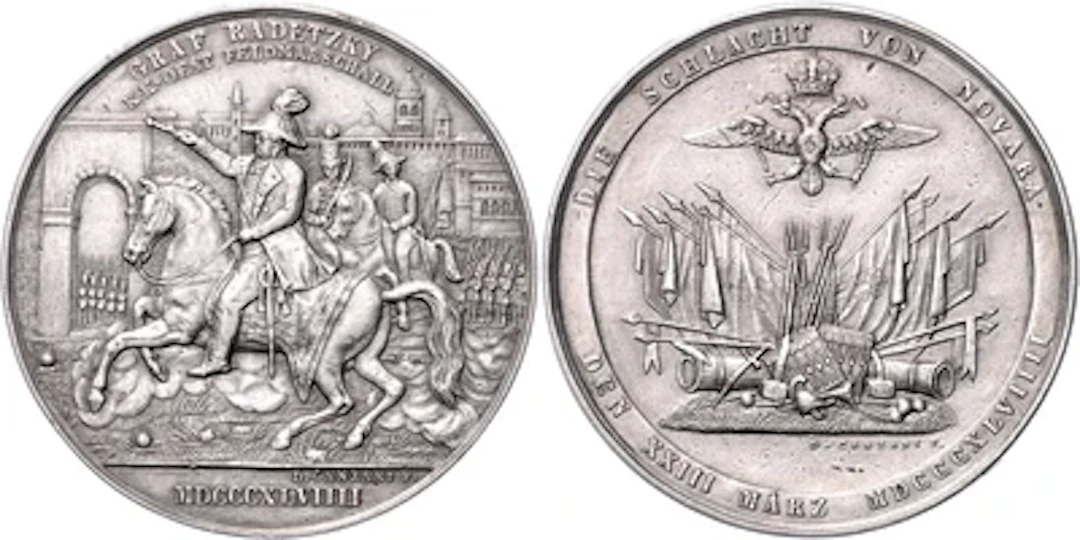 Sieg in der Schlacht bei Novara unter Feldmarschall Radetzky am 23. März 1849