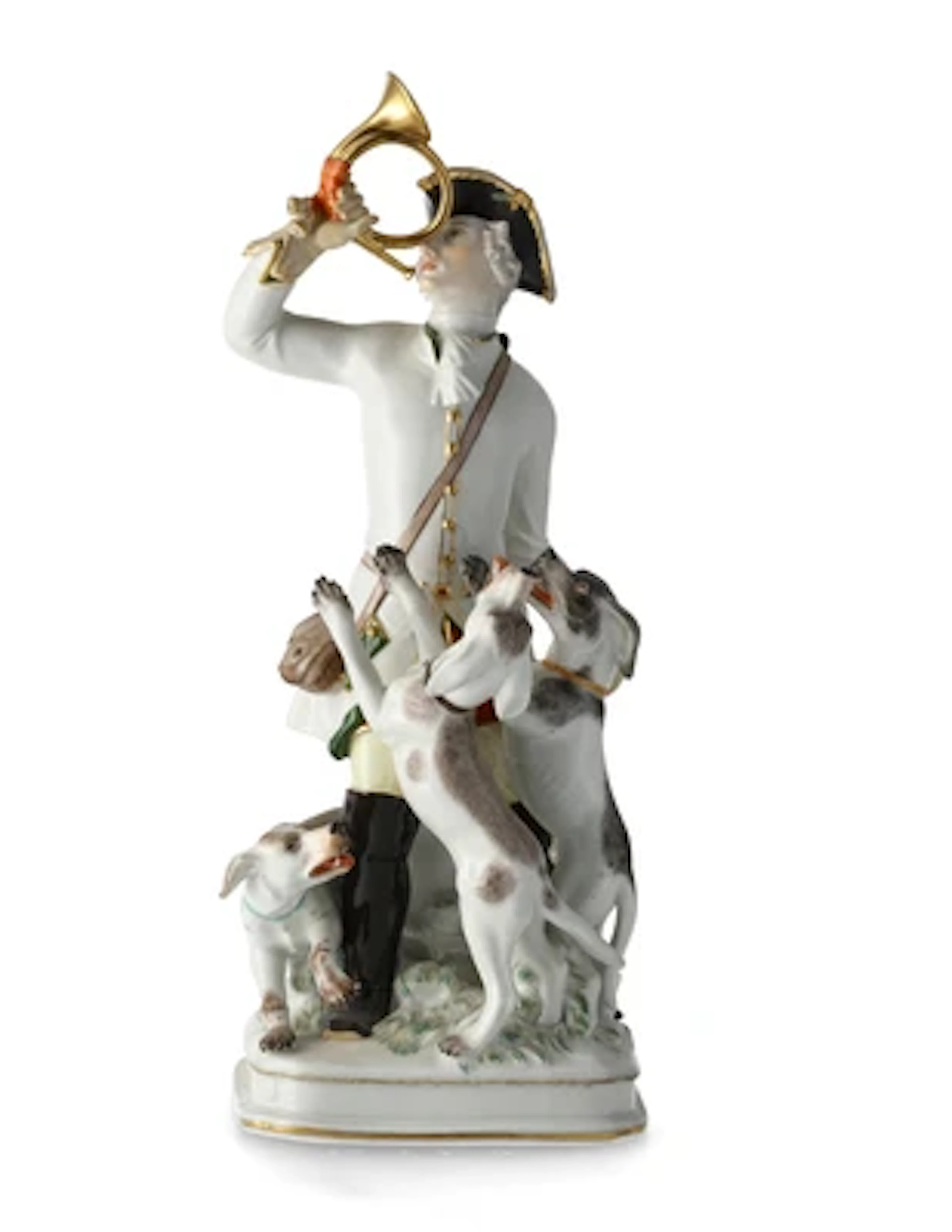 Jäger mit drei Hunden, Meissen, um 1941-48,