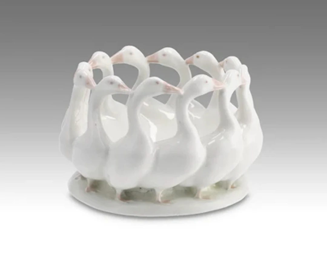 Michael Mörtl (1878-1939), a procession of geese, model number 558