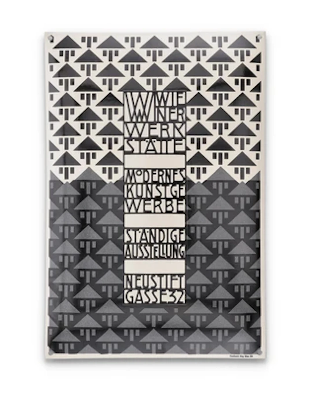 Emailleschild: Wiener Werkstätte, Modernes Kunstgewerbe, Ständige