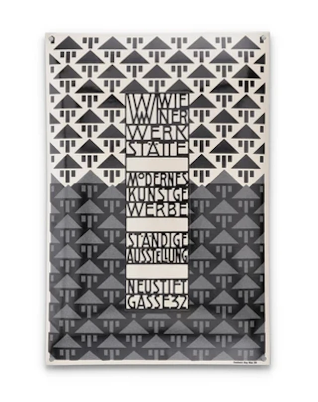 Emailleschild: Wiener Werkstätte, Modernes Kunstgewerbe, Ständige