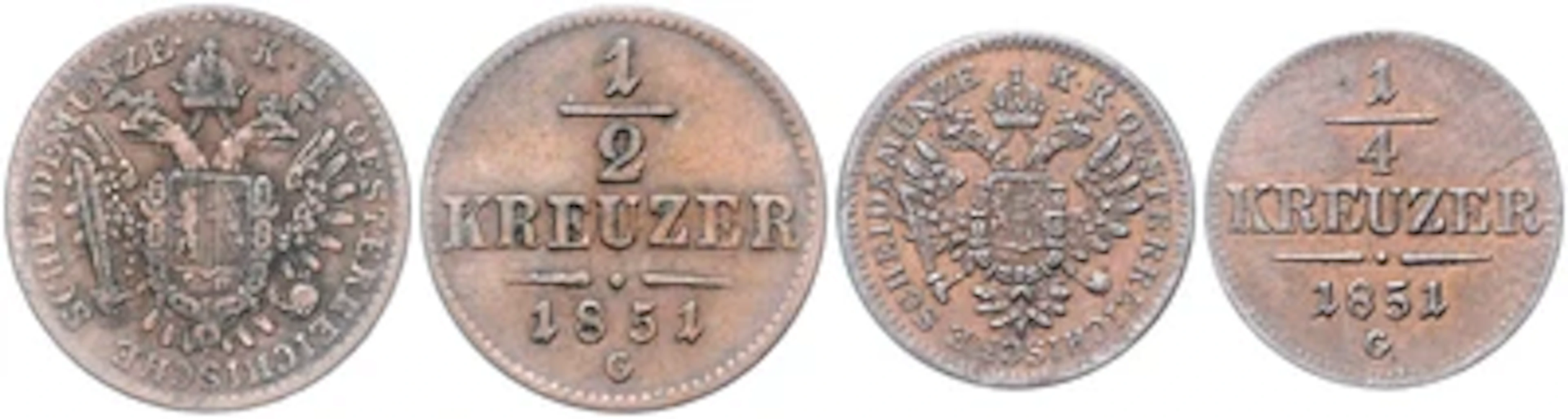 Franz Josef I. Kreuzer/Krajczar Währung Nagybanya