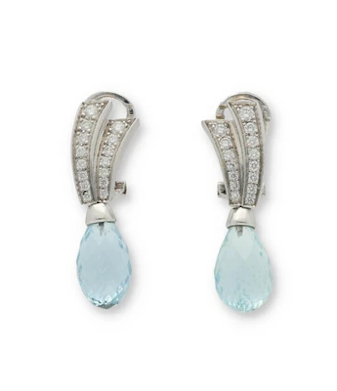 Brillant Aquamarin Ohrclips