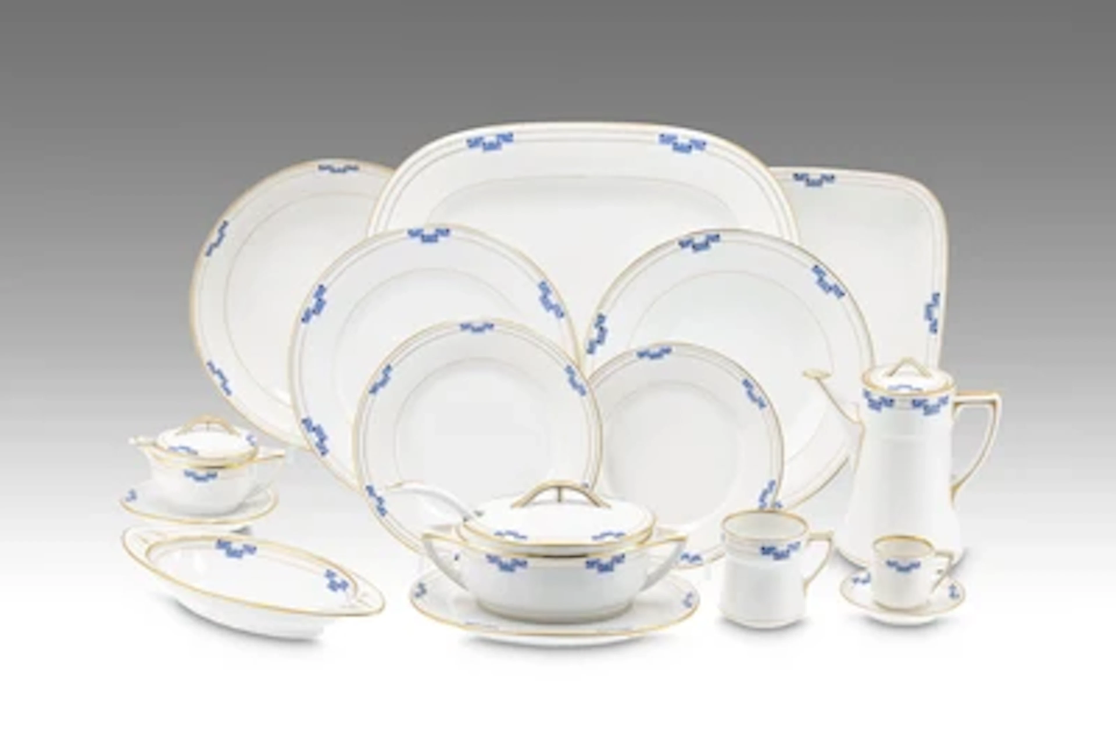 A 59-piece dinner, coffee and mocha service with Secessionist decoration