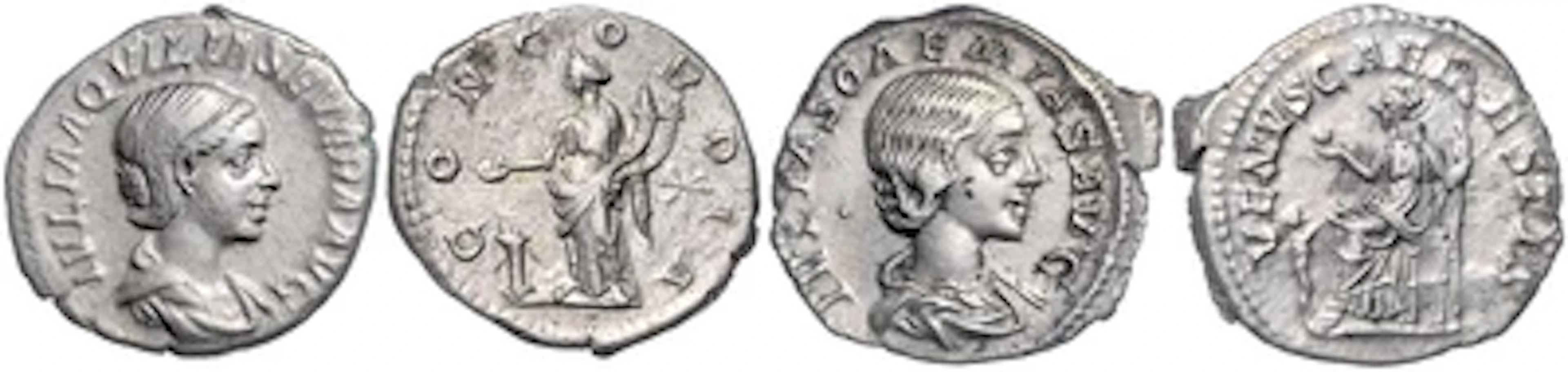 Severer II, Caracalla bis Severus Alexander (ca. 21 Stk., davon ca. 16 AR)