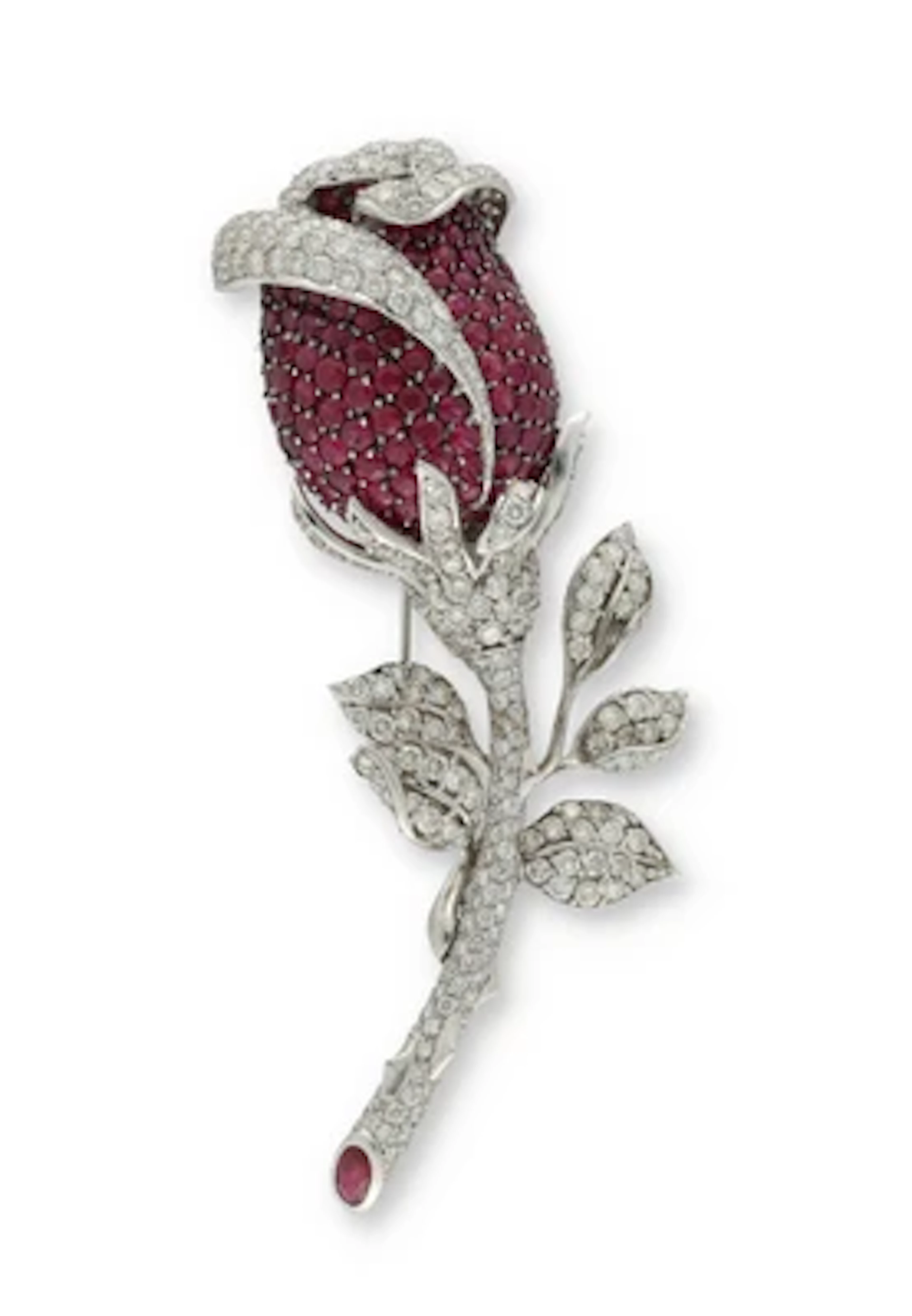 Brillant Rubinbrosche Rose