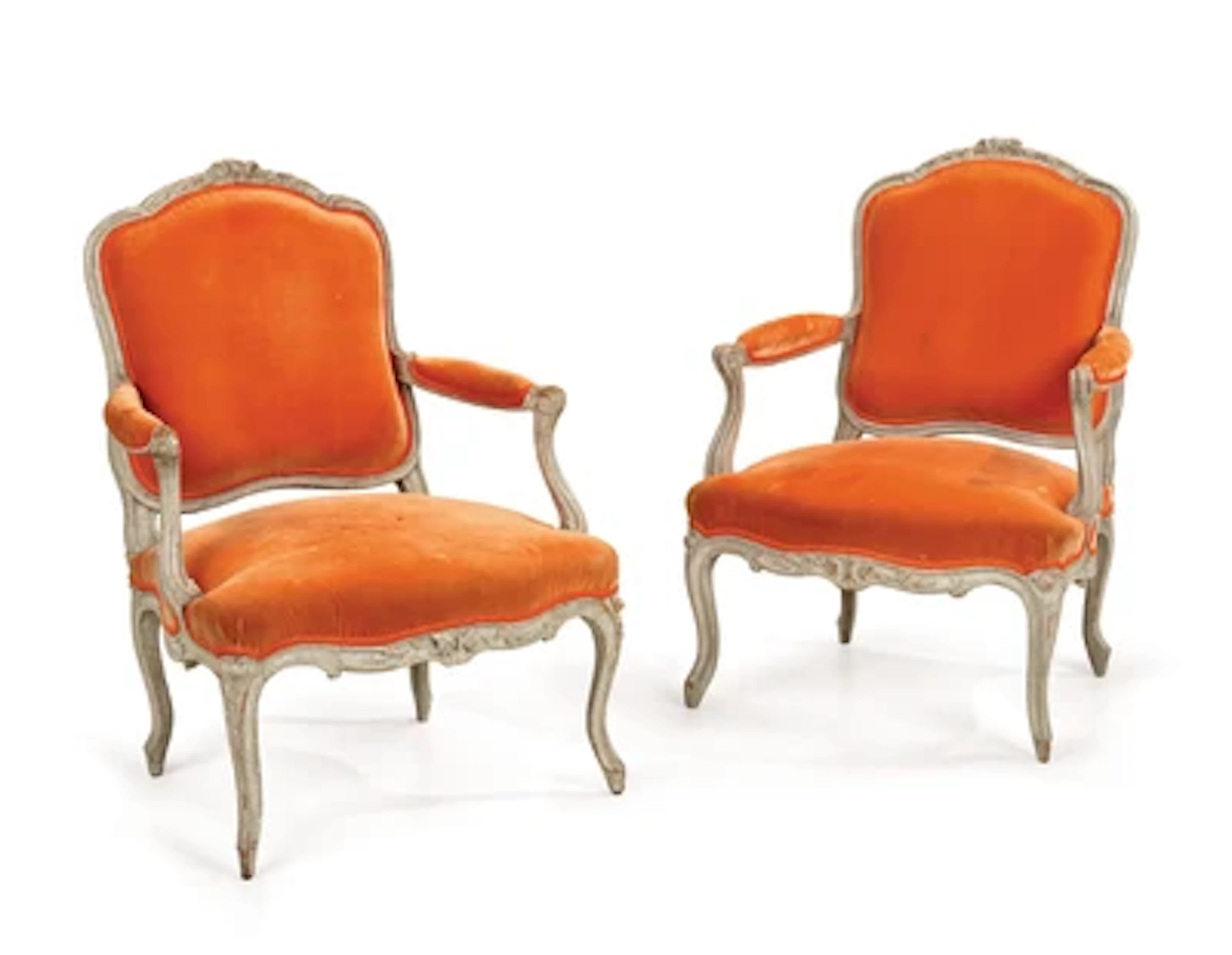 Paar Louis XV-Armsessel