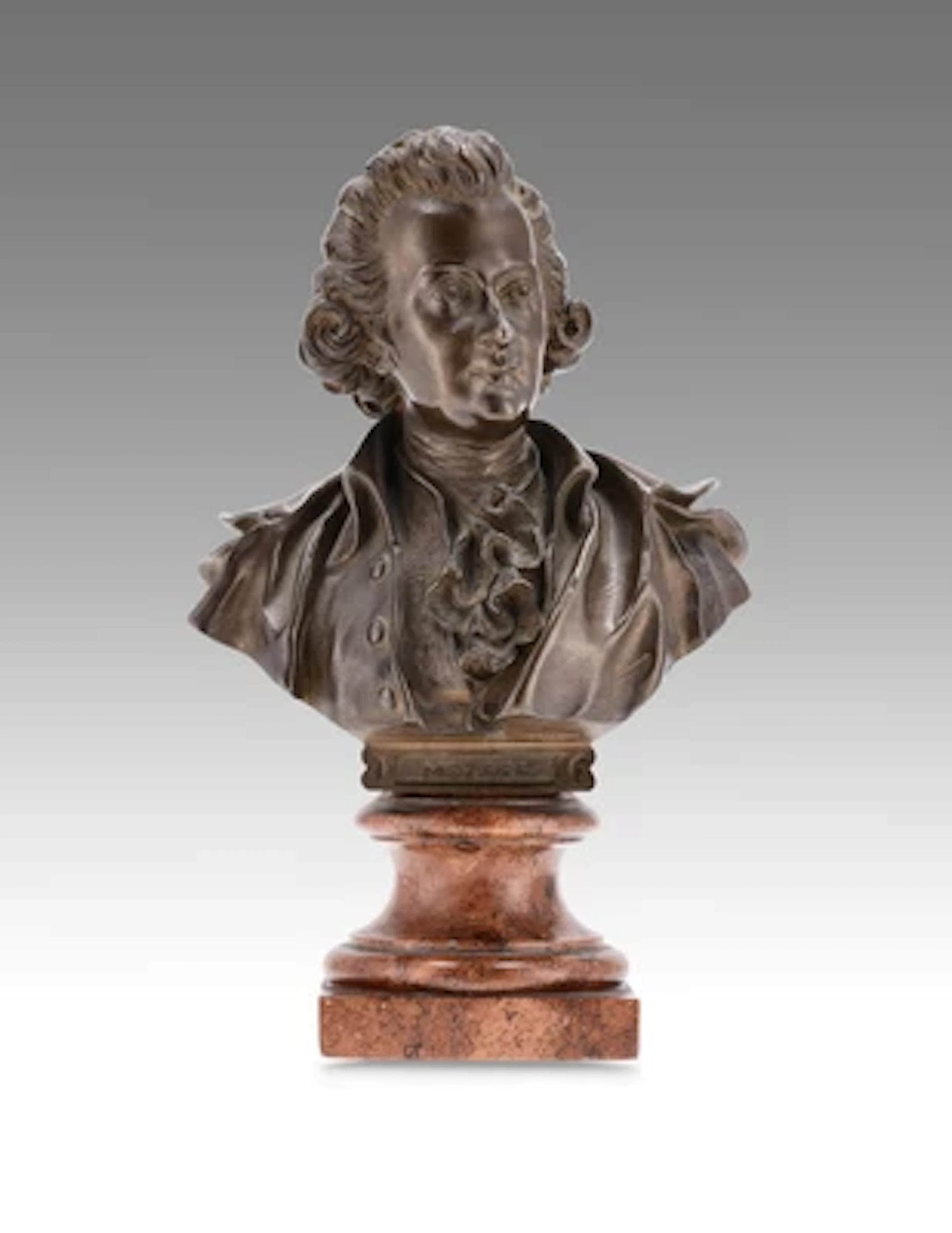 A bronze bust: Wolfgang Amadeus Mozart, c. 1900