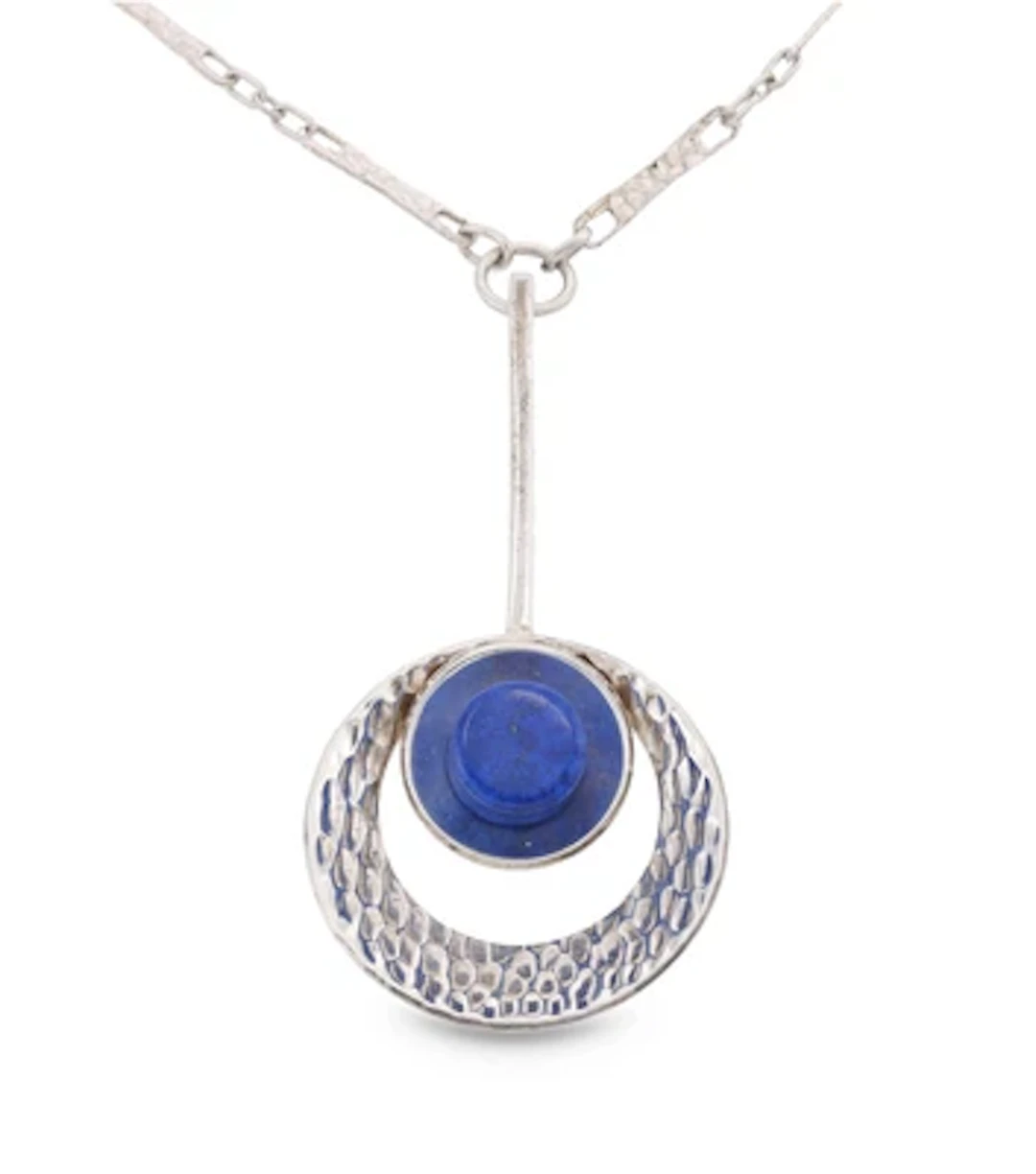 Collier mit Anhänger mit Lapislazuli aus Sterlingsilber, Alton, Falköping, 1957
