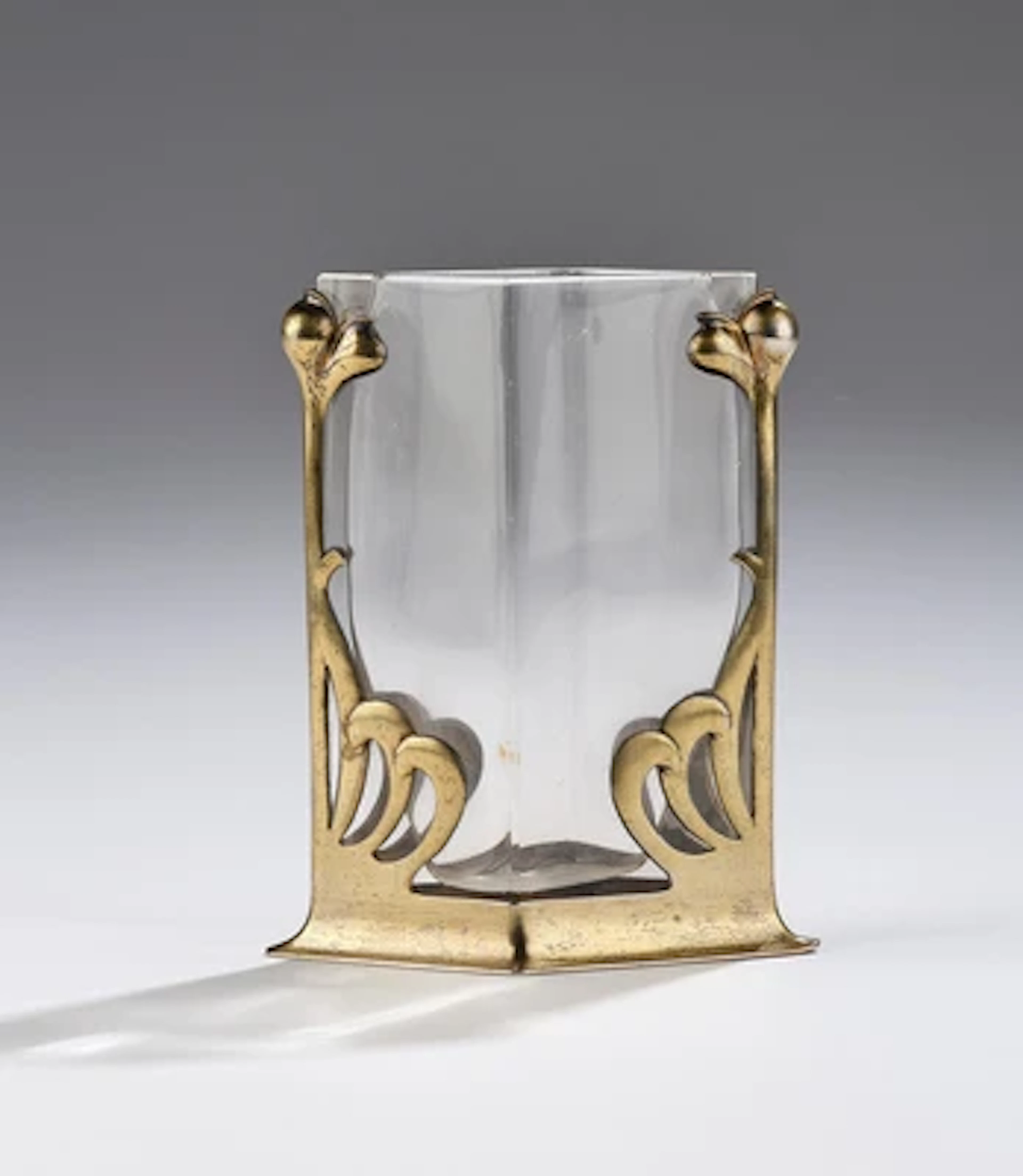Josef Maria Auchentaller (Wien 1865-1946 Grado), Vase mit vergoldeter Silbermontierung, Entwurf: um 1900, Georg Adam Scheid, Wien, bis Mai Mai 1922