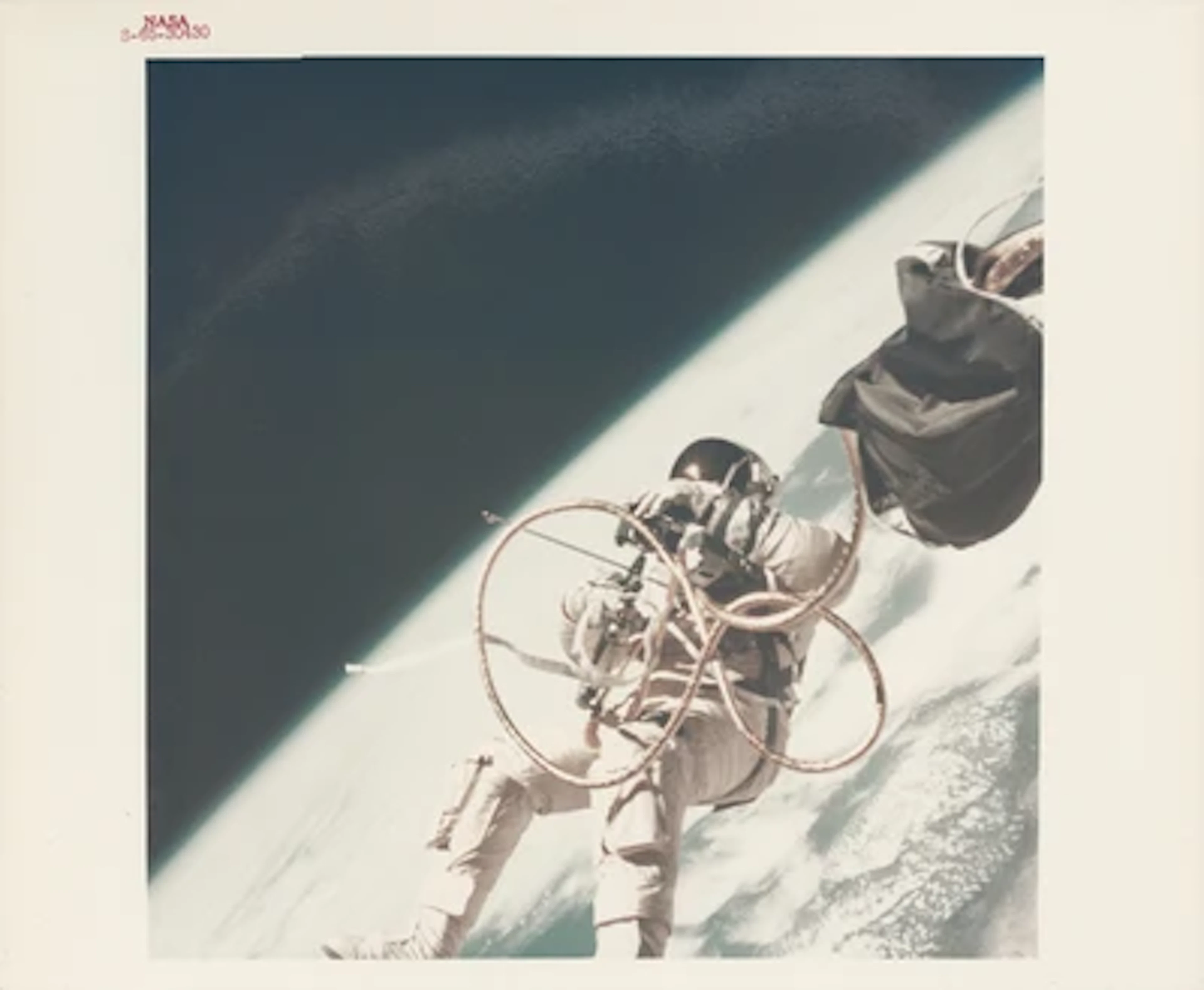 GEMINI IV - Ed White in Outer Space during the First U. S. Spacewalk