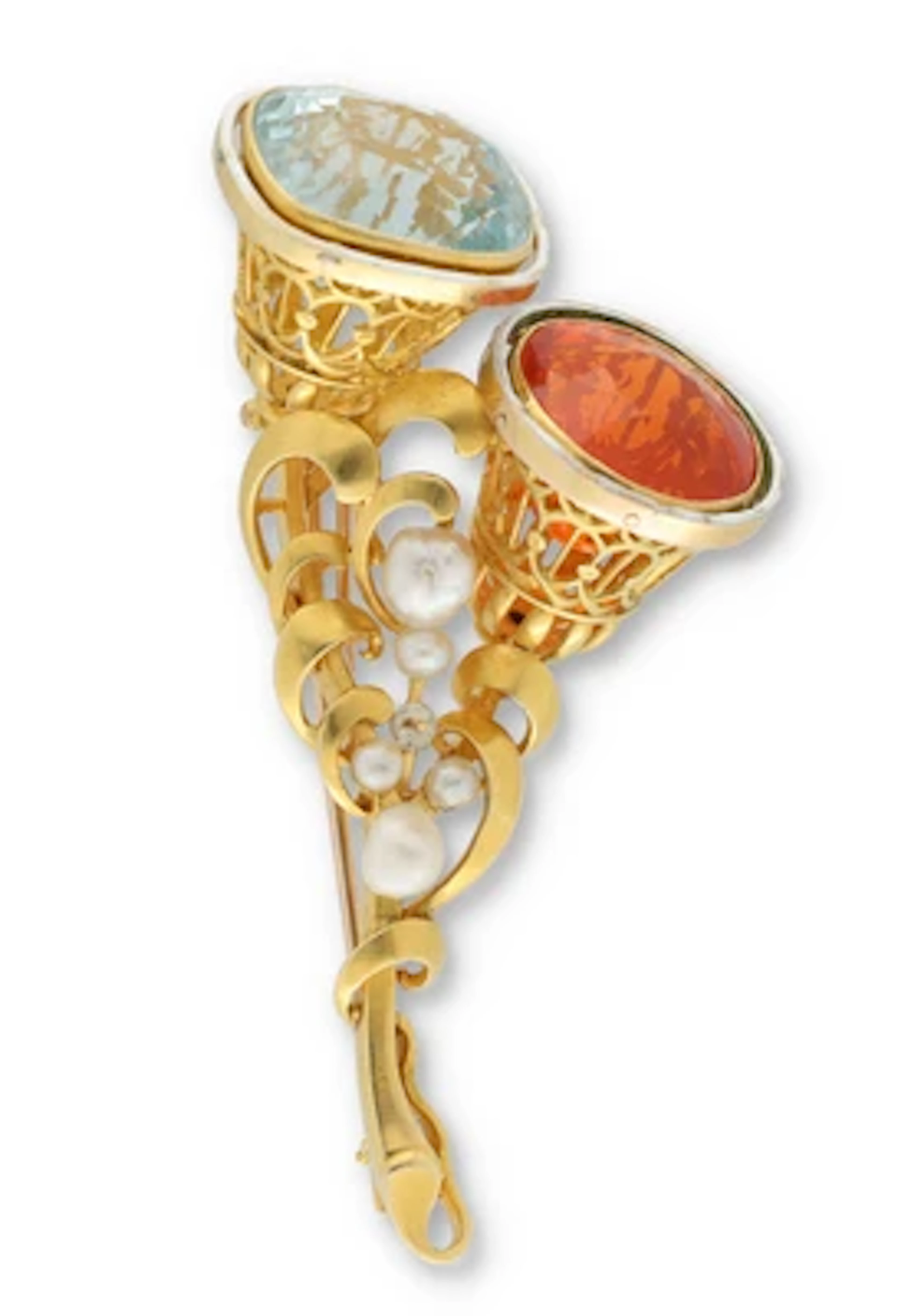 Feueropal Topasbrosche