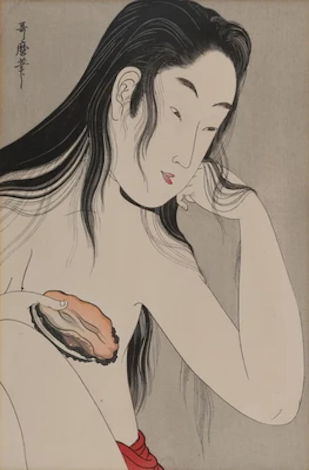 Kitagawa Utamaro (1753-1806) re-cut, Awabi-Diver