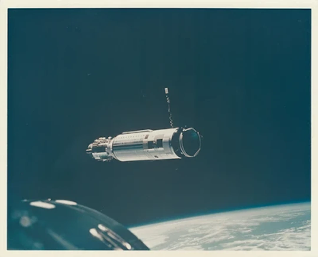 GEMINI VIII - Agena over Earth