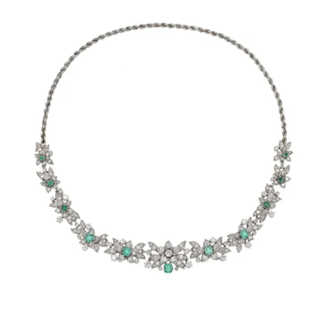 Diamant Smaragdcollier