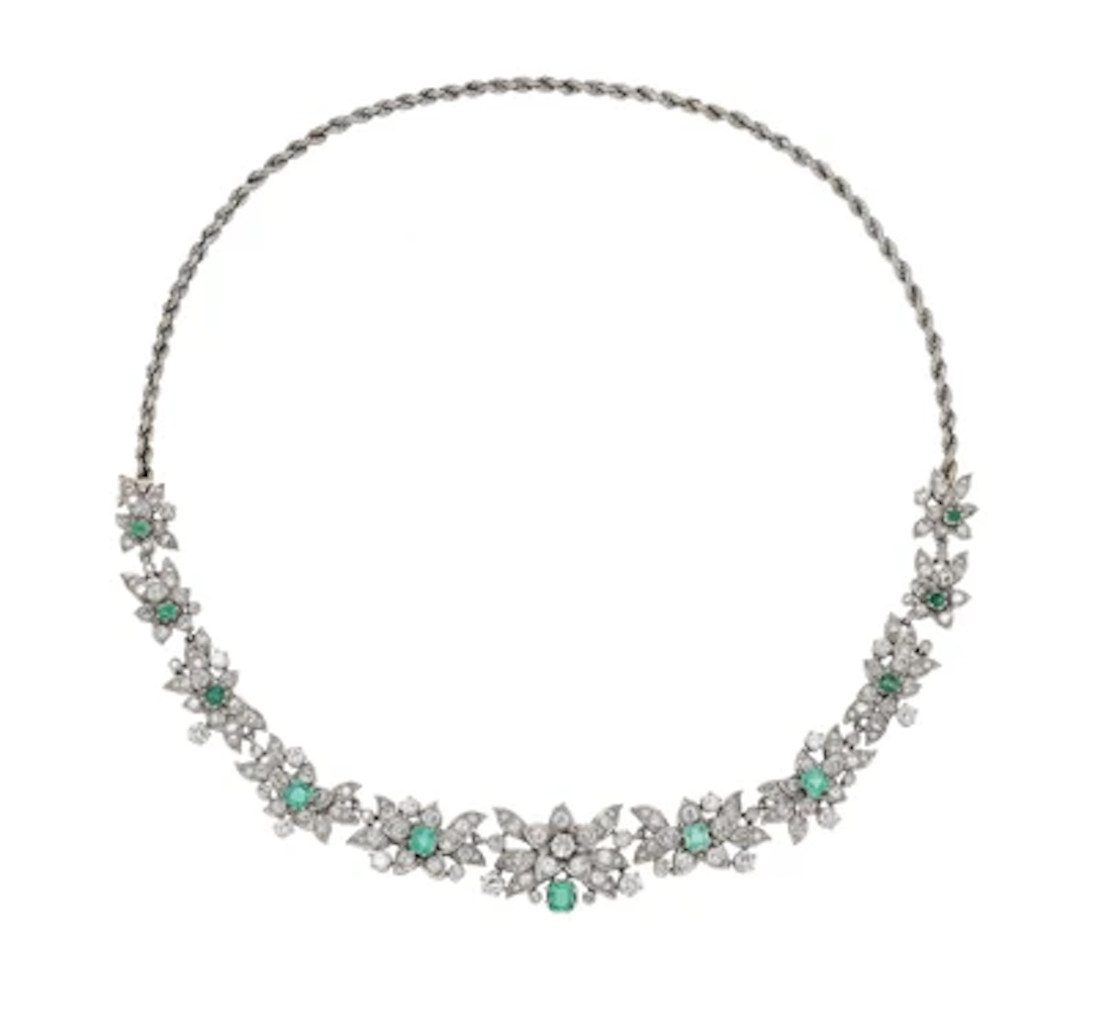 Diamant Smaragdcollier