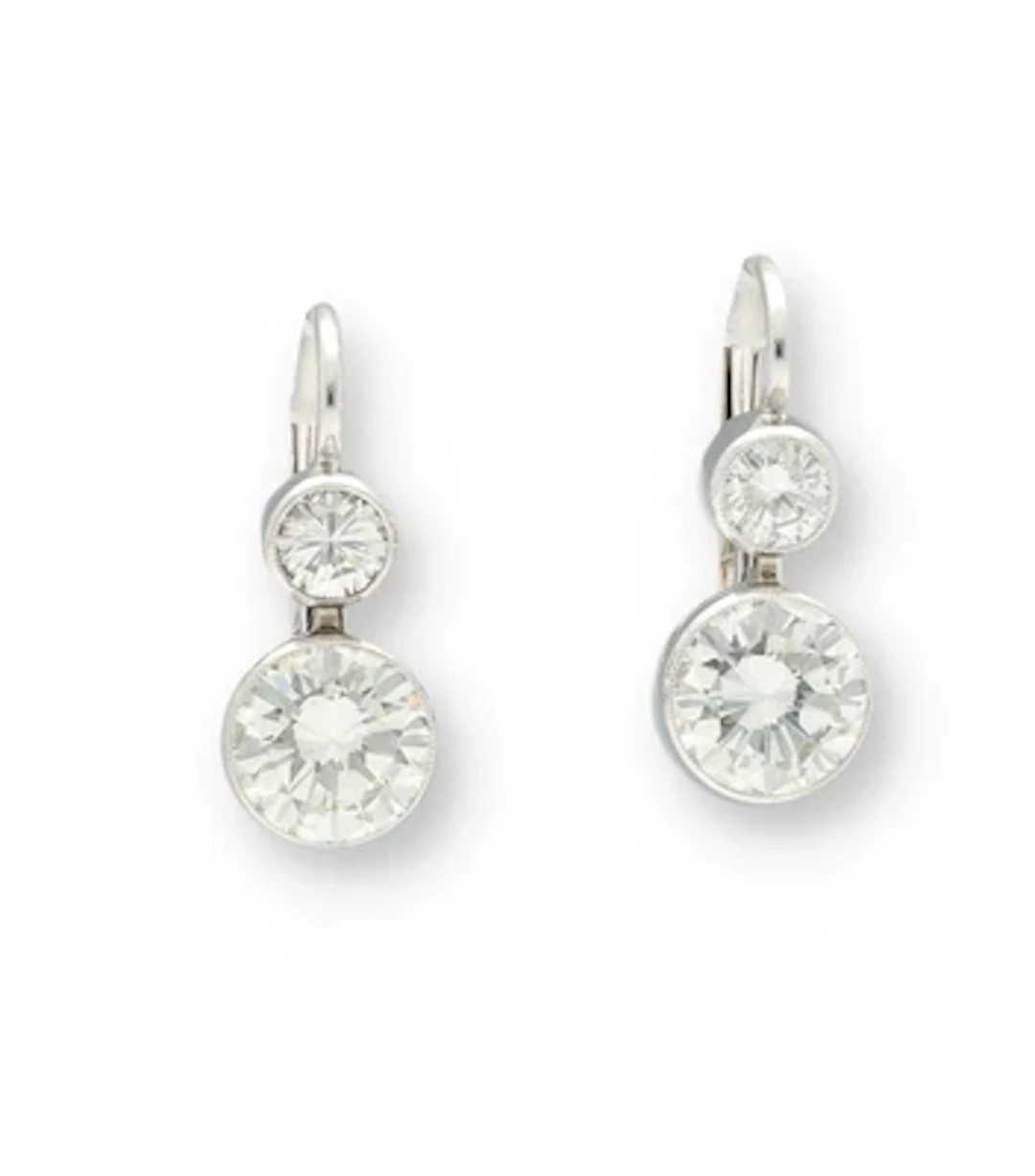 Brillant Ohrringe zus. ca. 2,50 ct