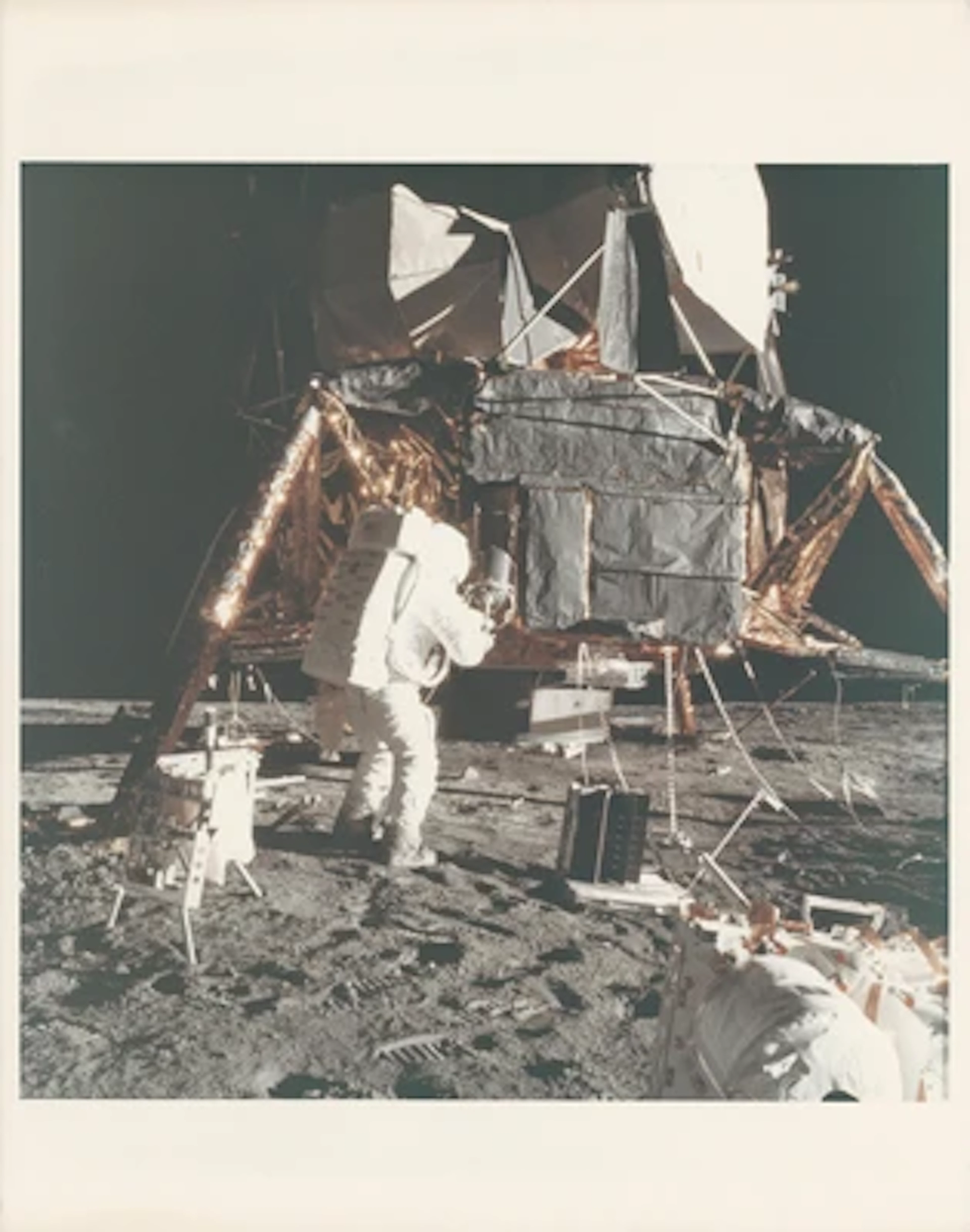APOLLO 12 - Alan Bean Installing the Nuclear Power Source