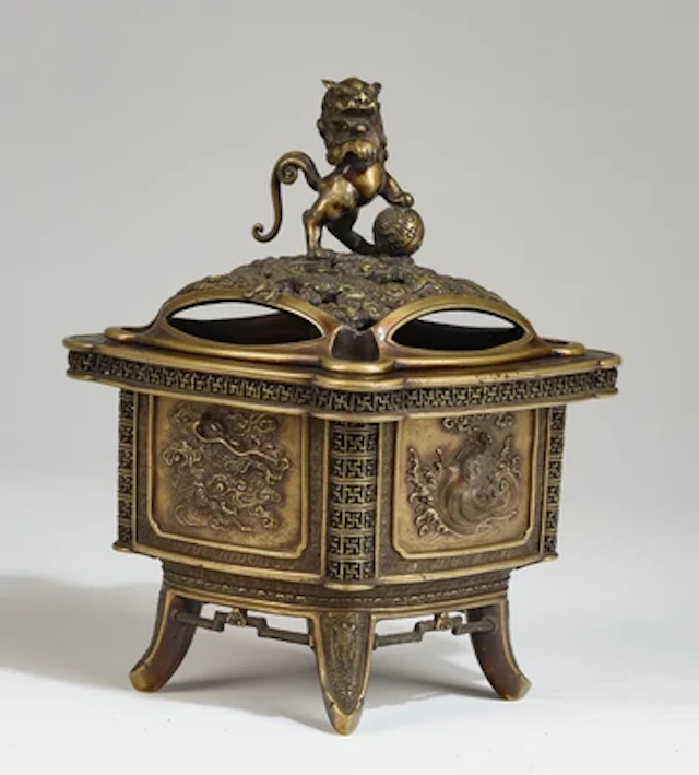 Bronze Koro, Japan, Meiji Periode, signiert Nishimura Unsho