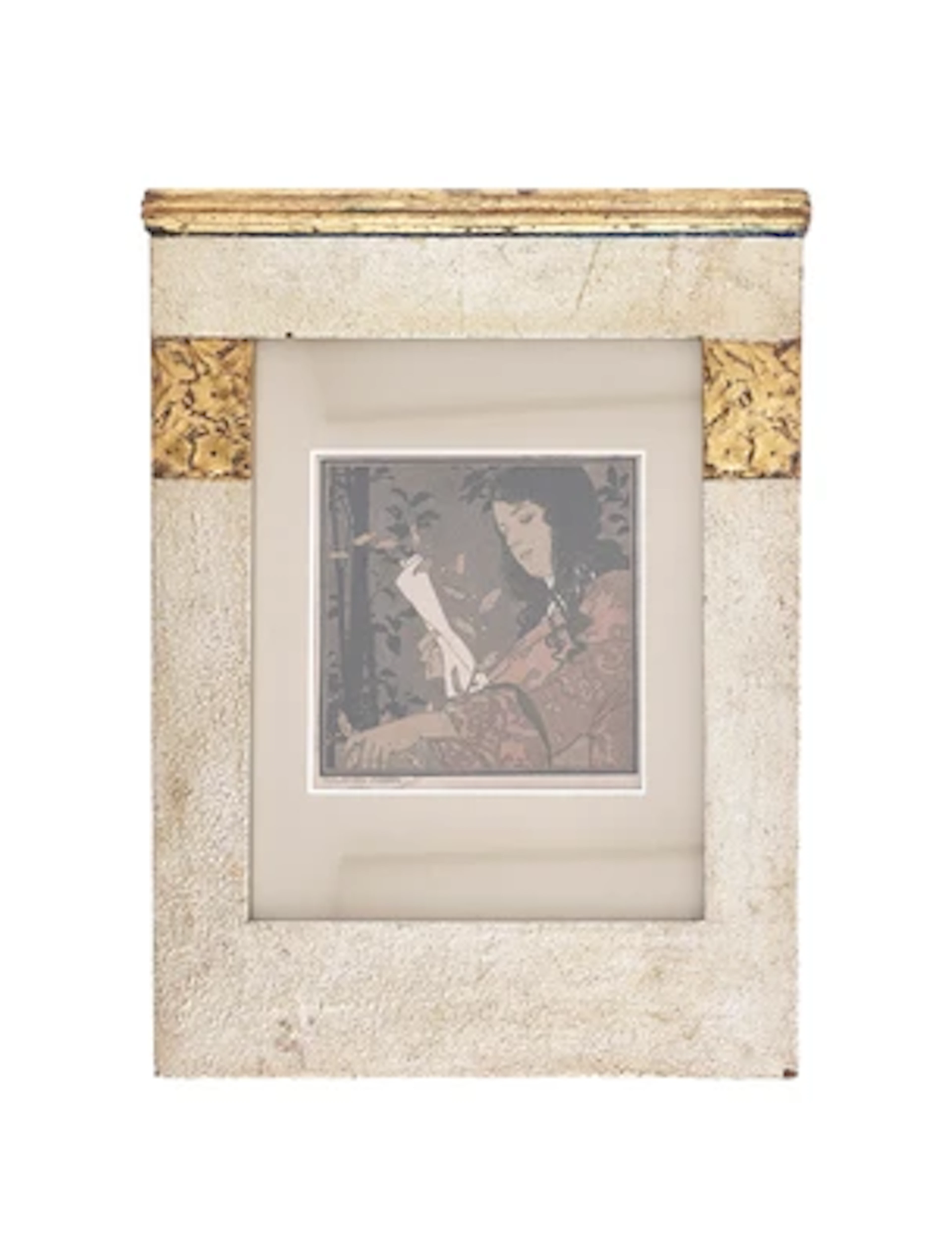 A picture frame in Secessionist style with print by Koloman Moser, c. 1900/20