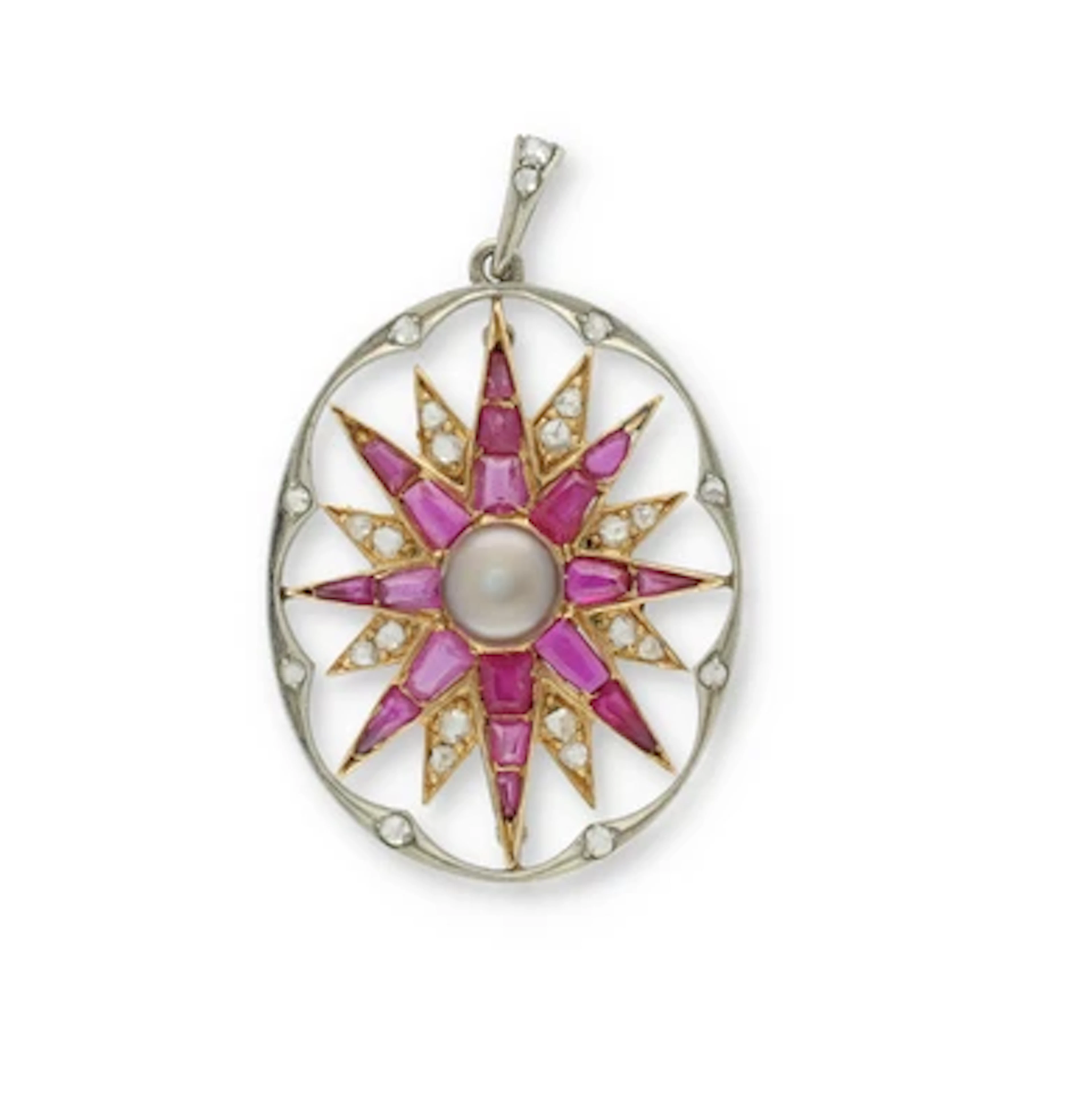 Diamant Rubin Anhänger