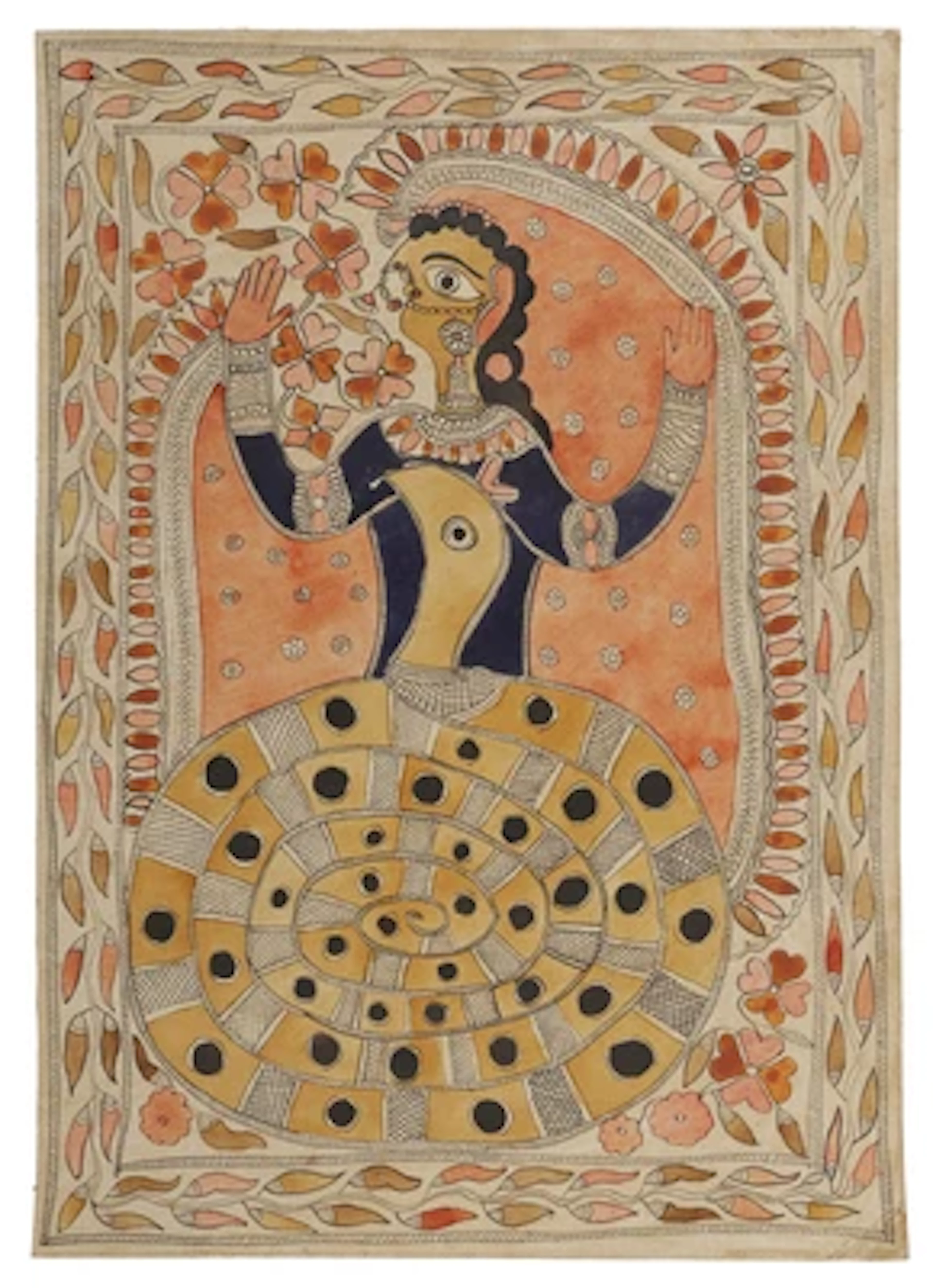 Madhubani, India, Nepal, 20th Century, "Nagkannya"