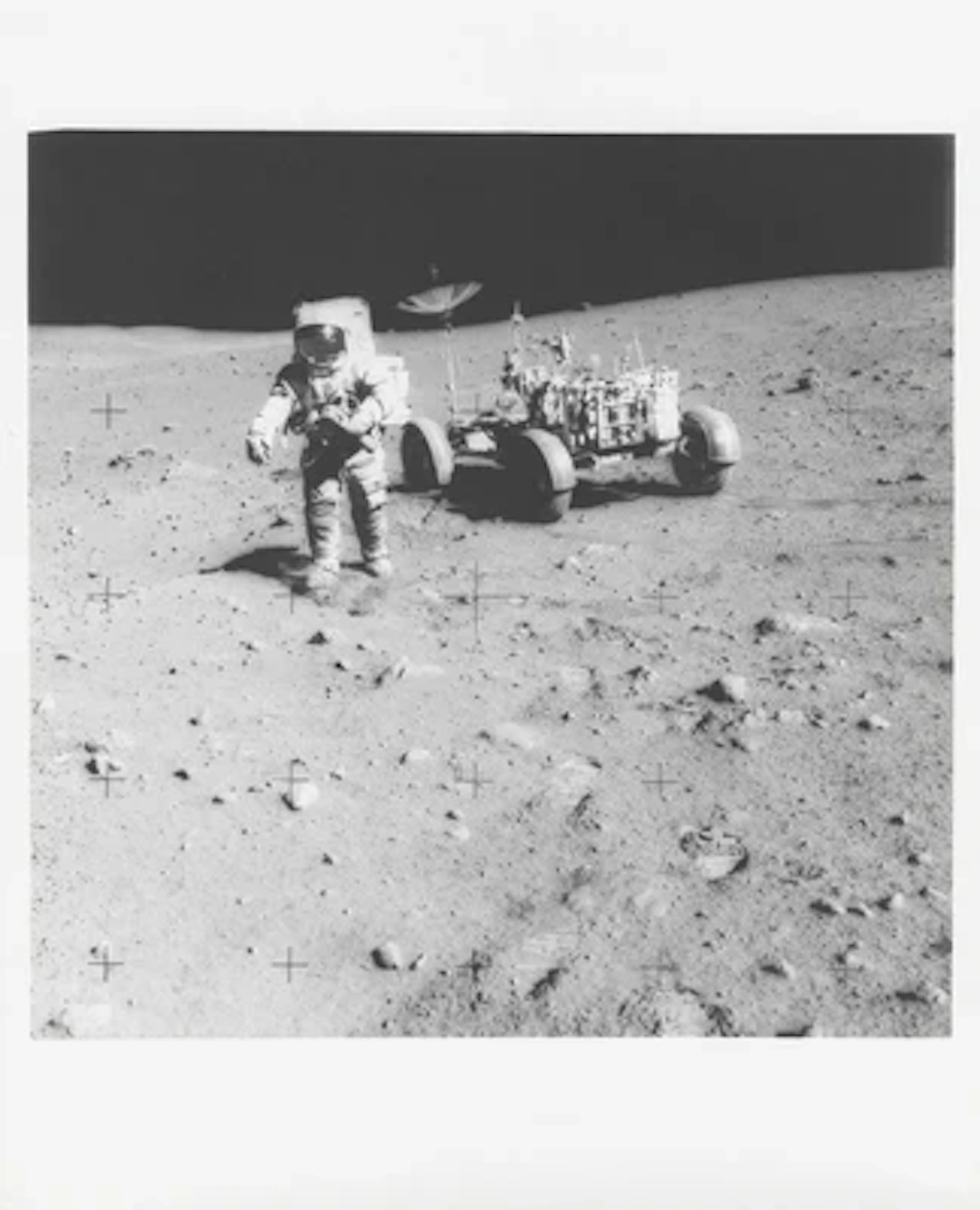 APOLLO 15 - David Scott Beside the Lunar Rover at Station 10