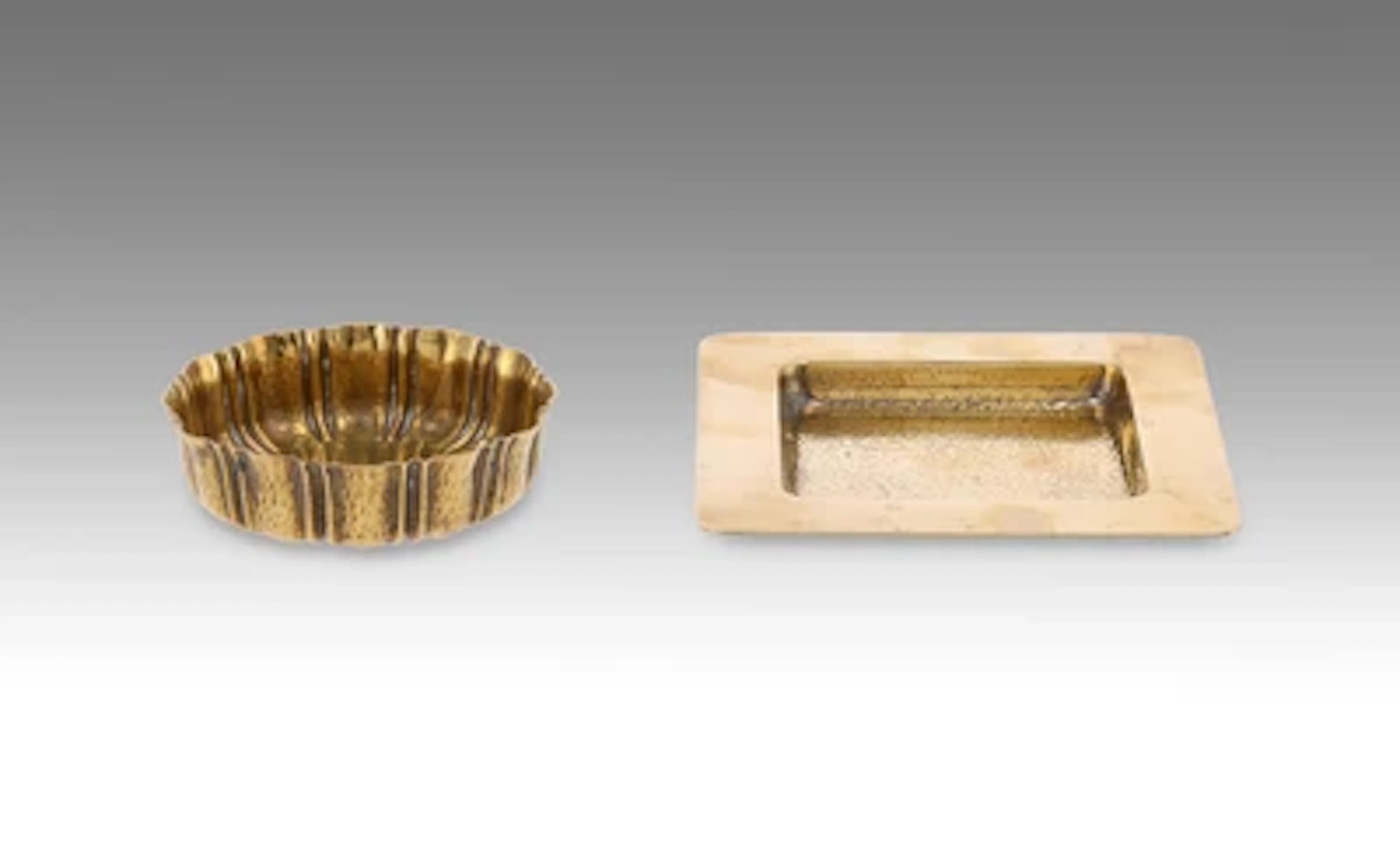 Josef Hoffmann, a round brass bowl ("Aschenschale" from a smoking