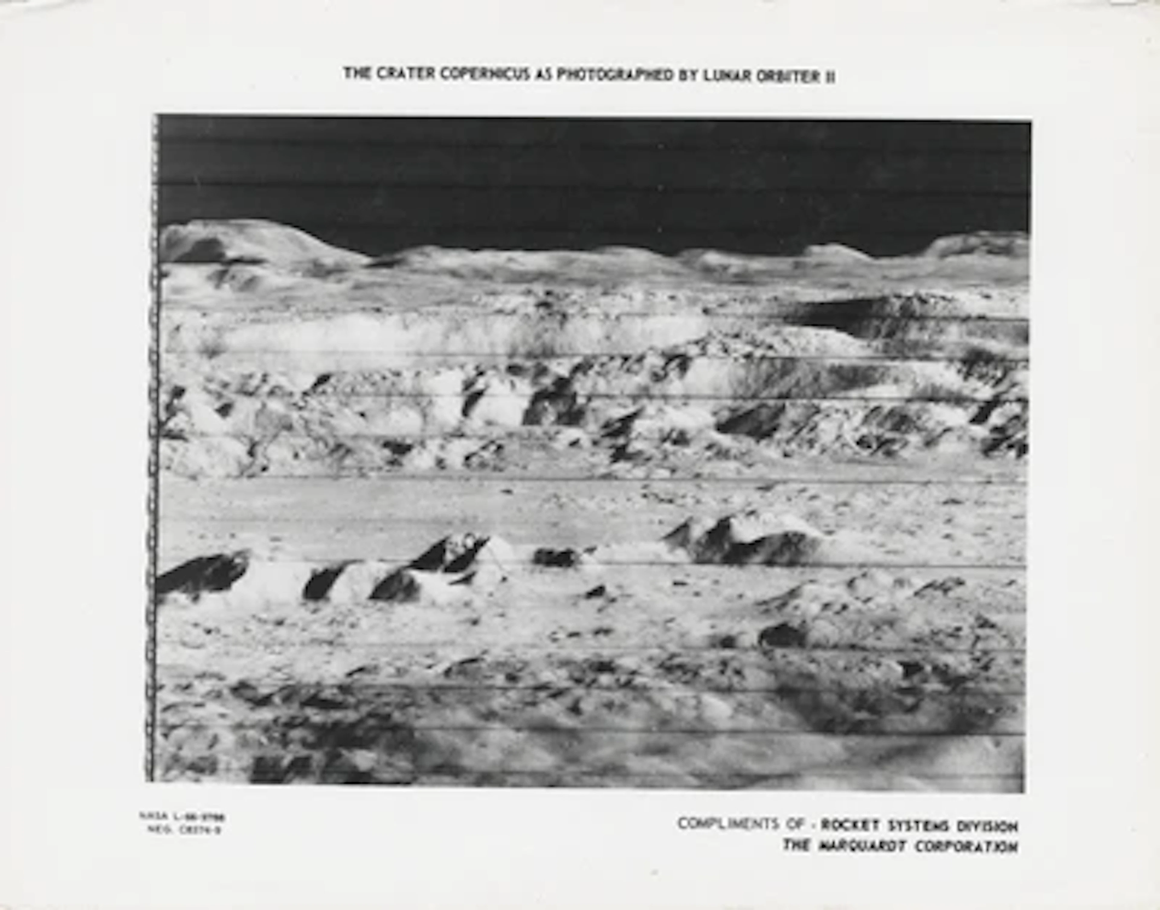 LUNAR ORBITER II - Bird's Eye View into the Heart of Crater Copernicus
