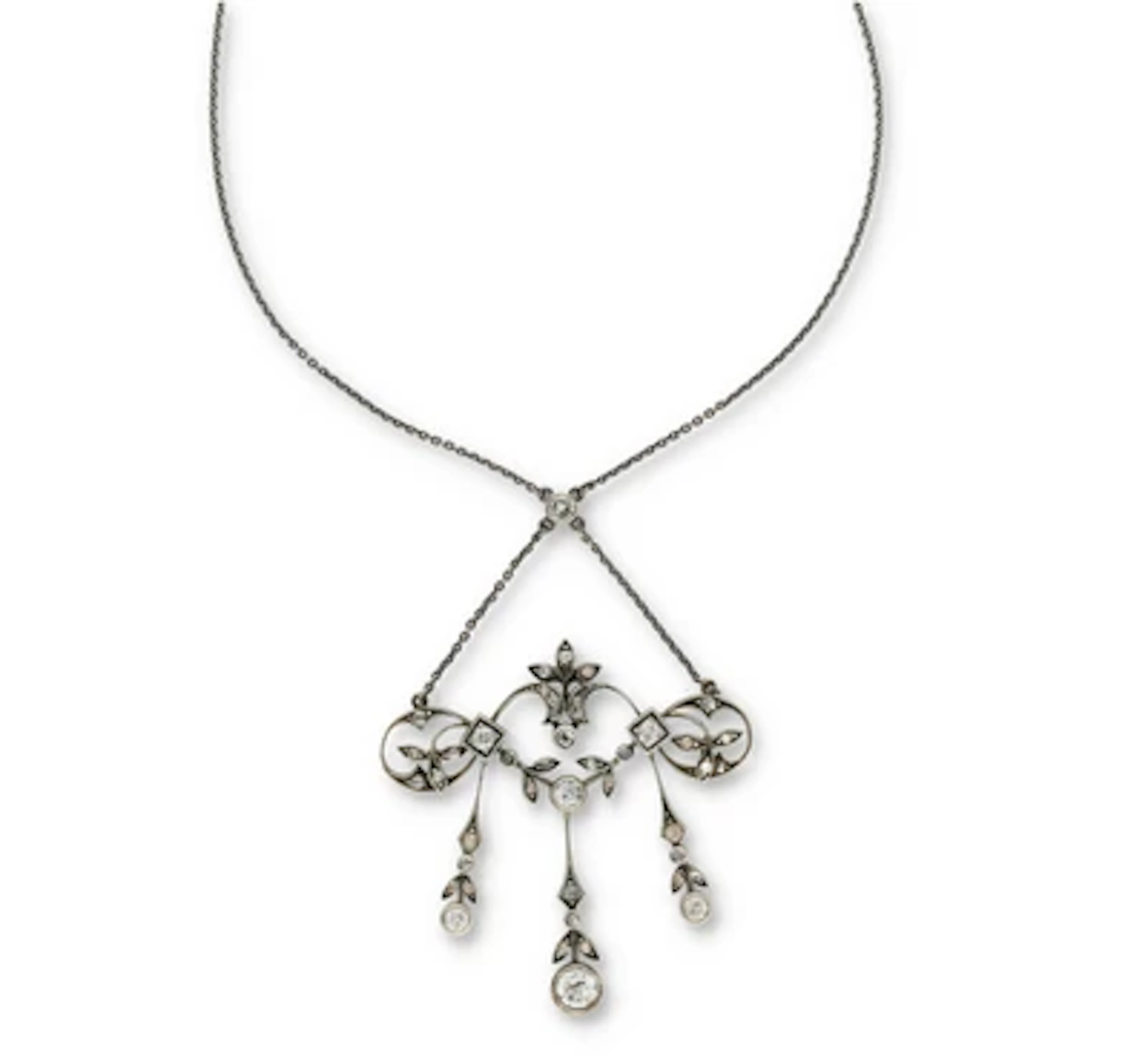 Diamantcollier zus. ca. 1,40 ct