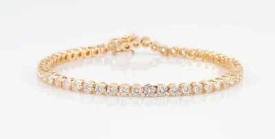 Brillant Tennisarmband zus. ca. 4,10 ct