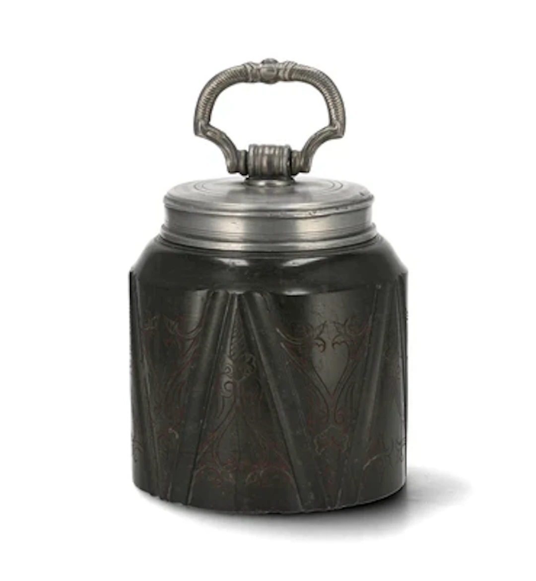 A Saxon Serpentine Screw-Top Bottle