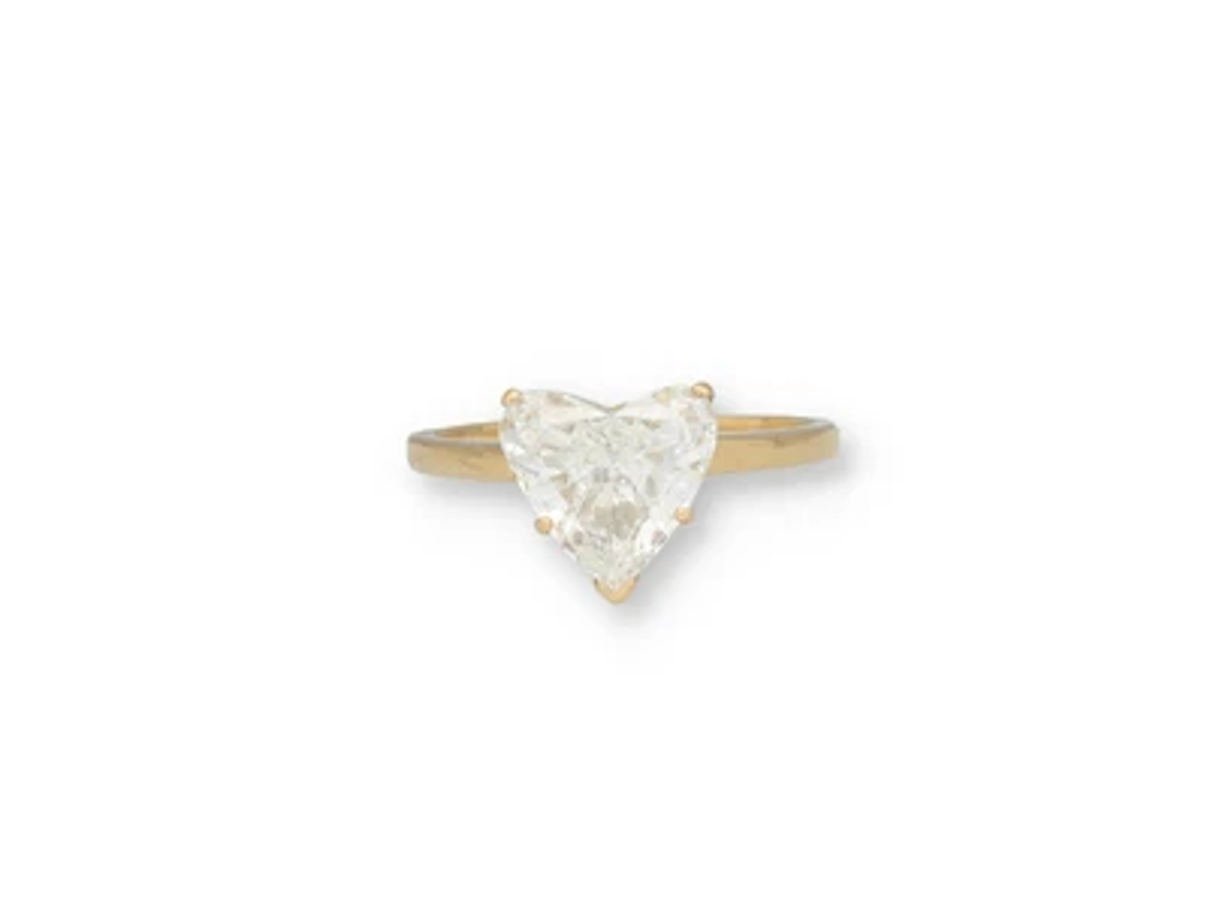 Solitärring mit einem Diamant im Herzschliff 1,74 ct