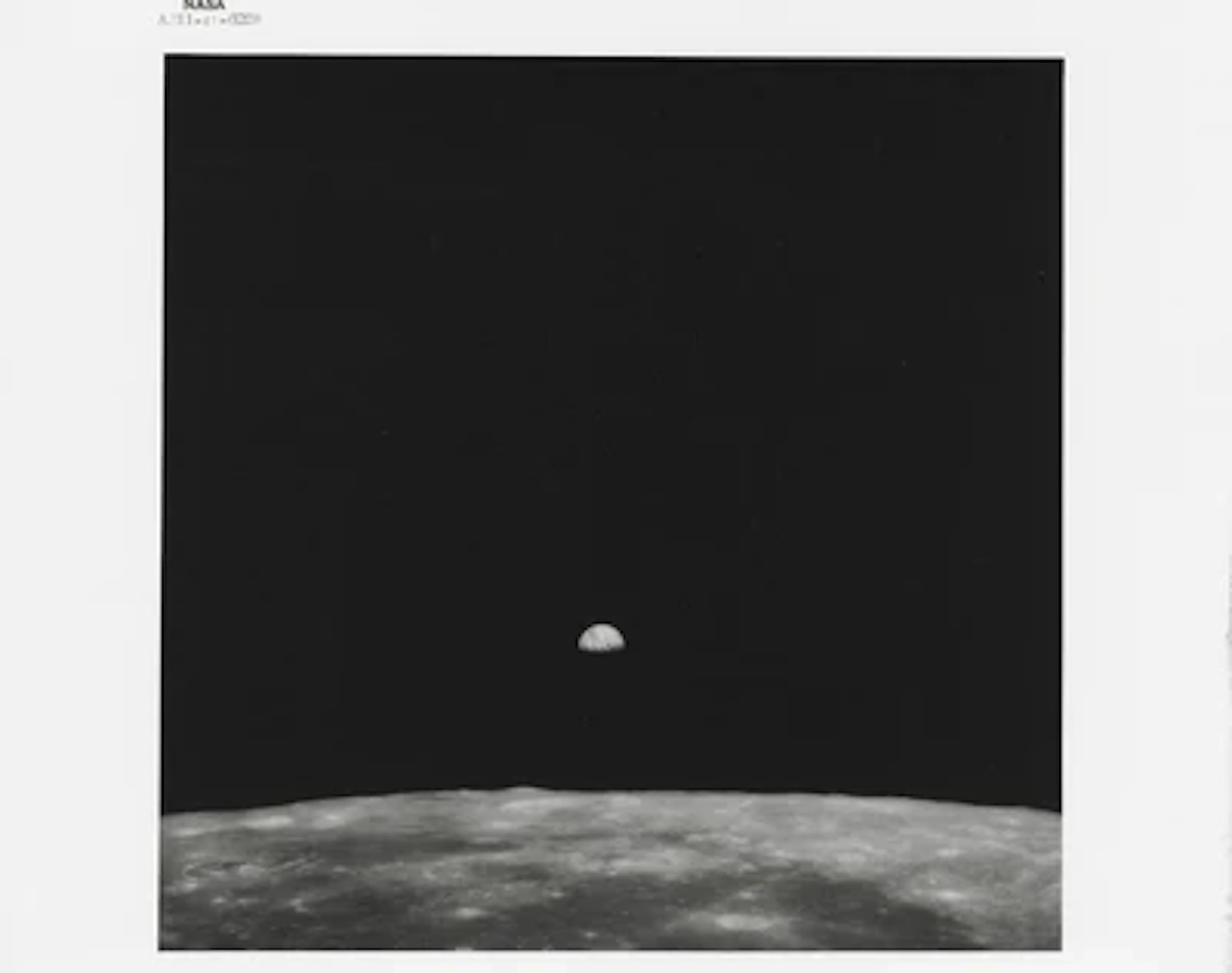APOLLO 11 - Earthrise During Humanity's First Moon Landing
