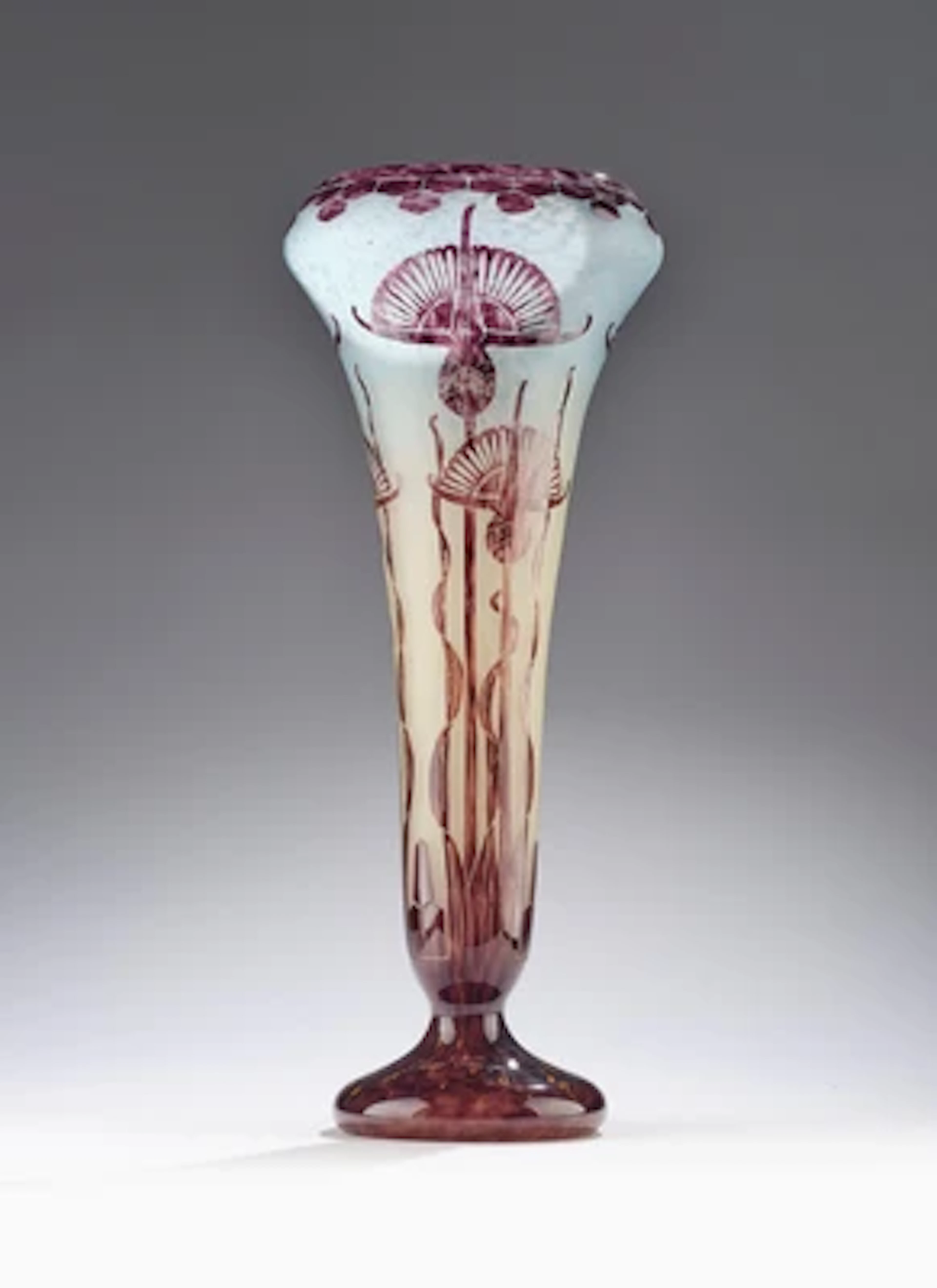 A large vase, "Chardons", Verreries Schneider, Epinay-sur-Seine, 1918-33