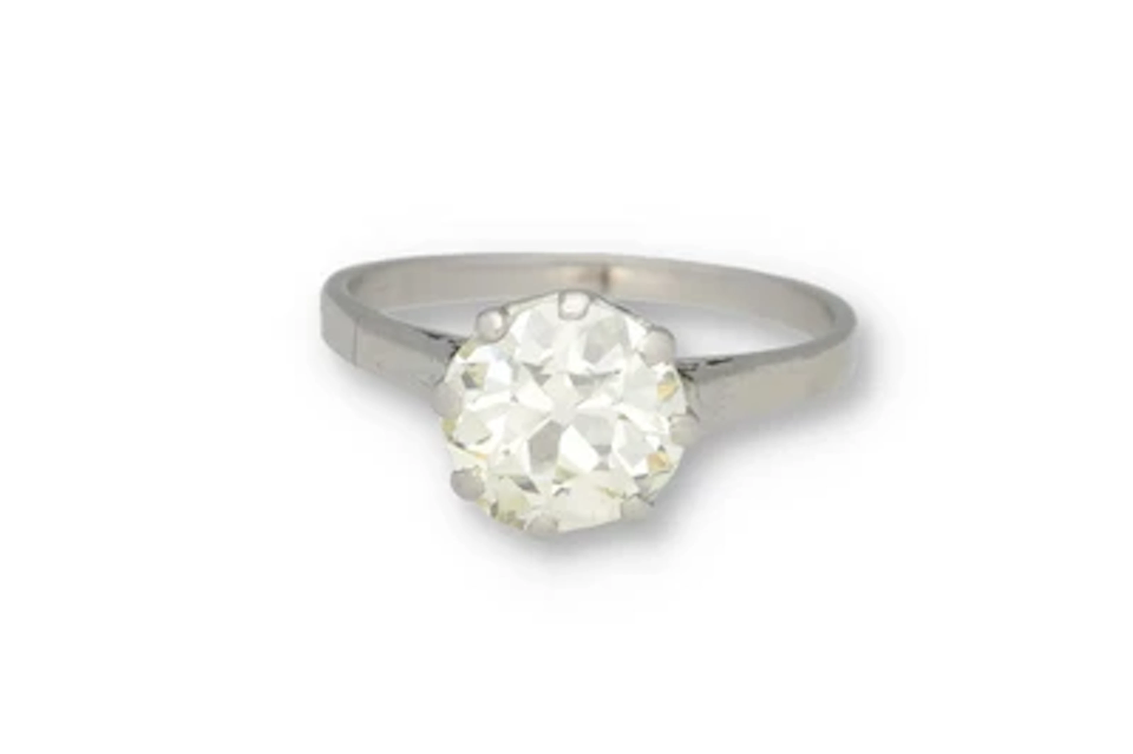Altschliffdiamantsolitär Ring ca. 1,90 ct, L-M/vsi2-si1