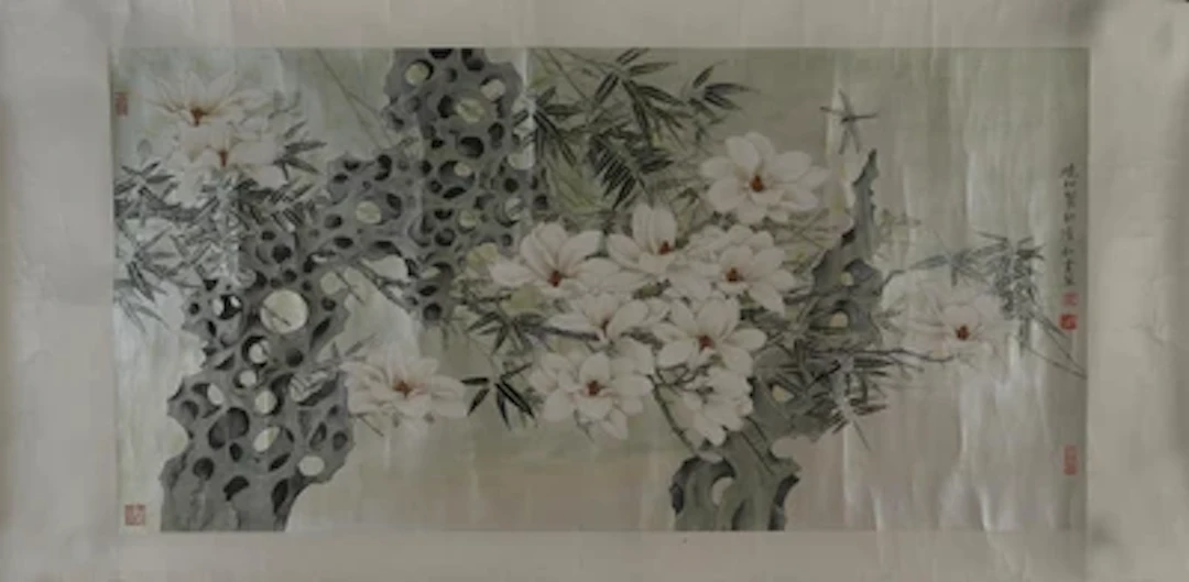 Mo Xiaosong (geb. 1964) attr. To "Amongst Flowers", "Inner Peace"