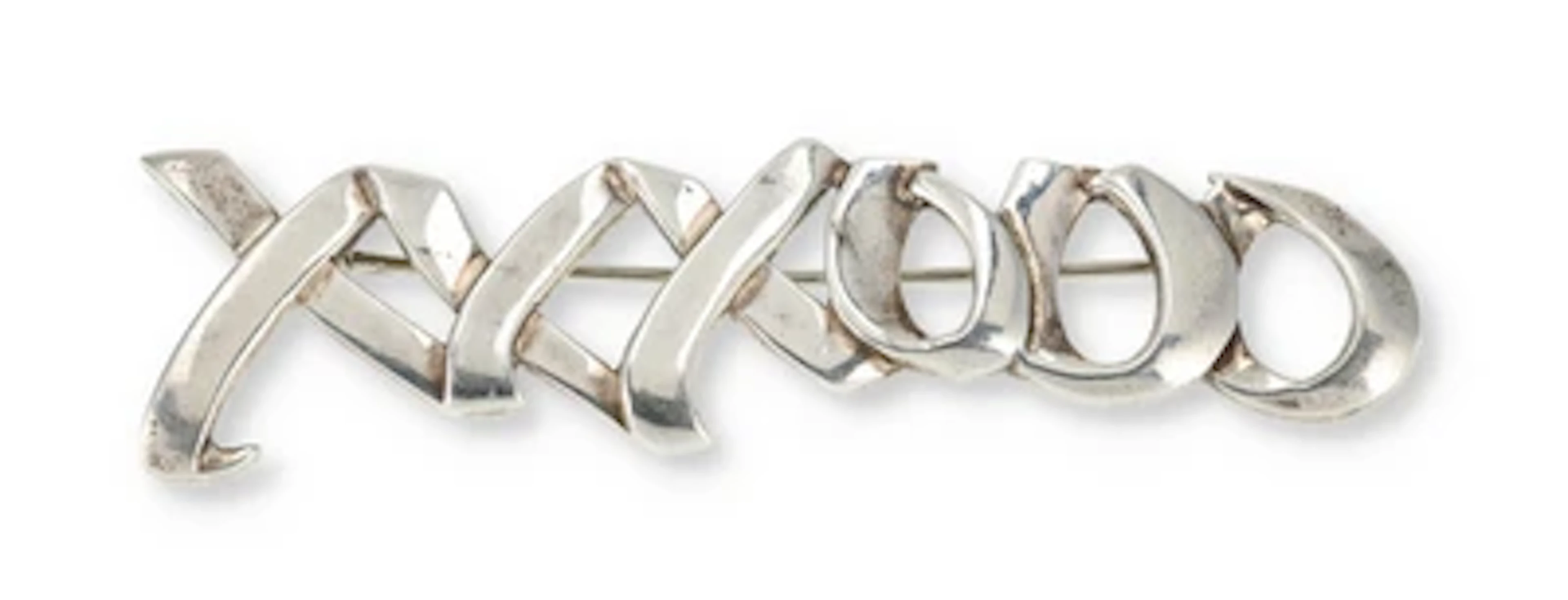 Paloma Picasso, Brosche 'Hugs and Kisses' aus 925-Silber, Tiffany & Co., 1983
