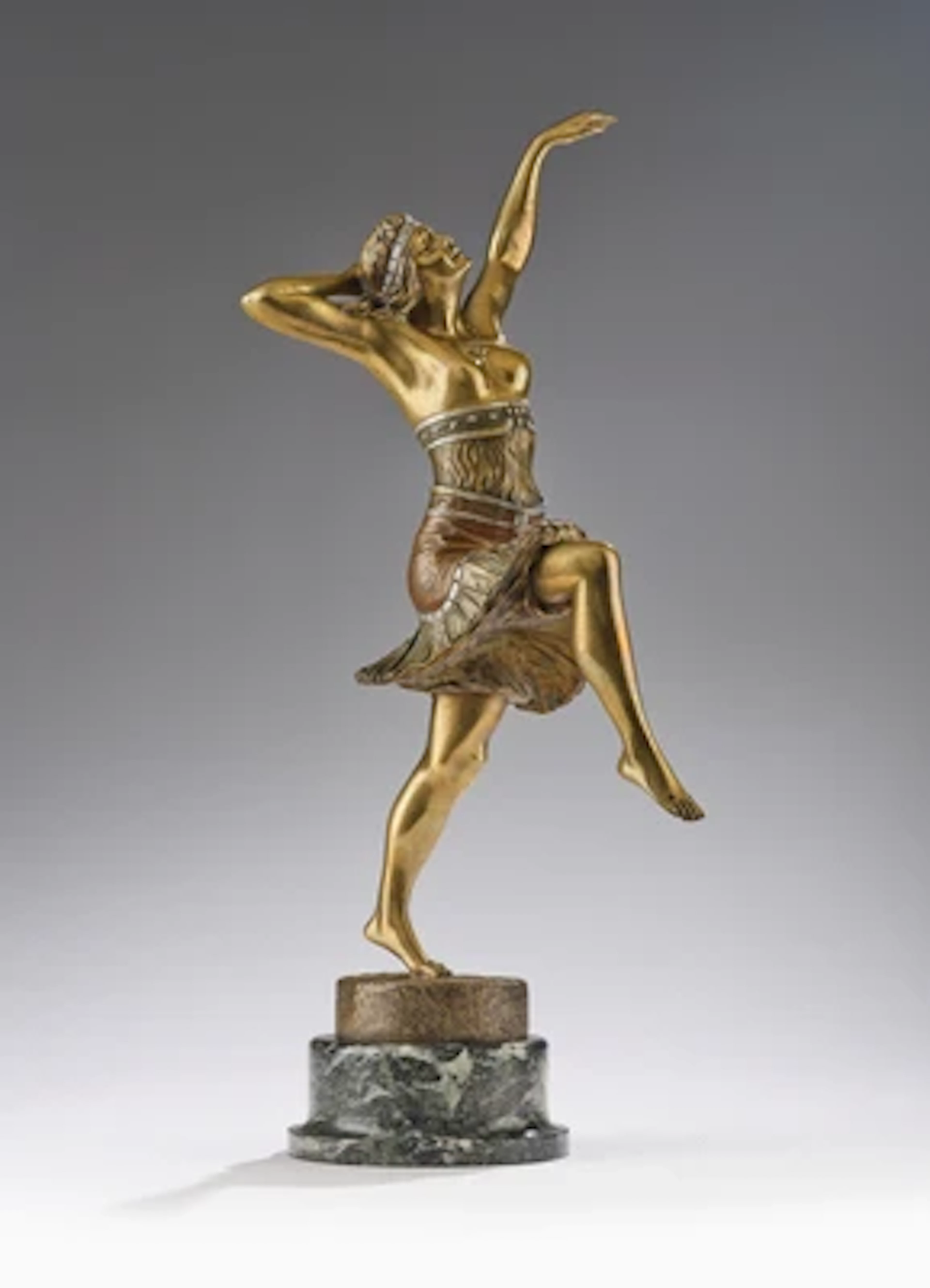 Henri Fugère (France, 1872-1944), a bronze female dancer, France, c. 1910/20