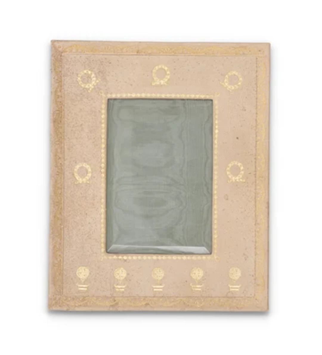 A leather photo frame with gilt Secessionist decoration, c. 1900