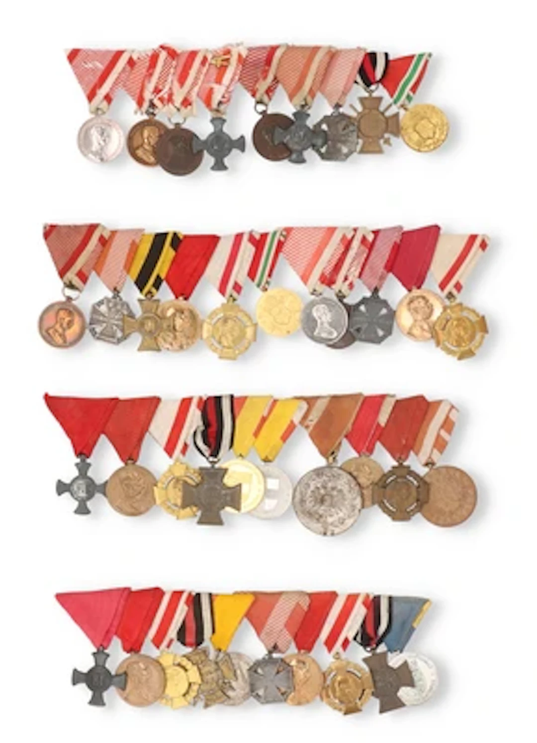 K. u. k. Armee, 1. und 2. Republik - Konvolut von 8 Ordensspangen
