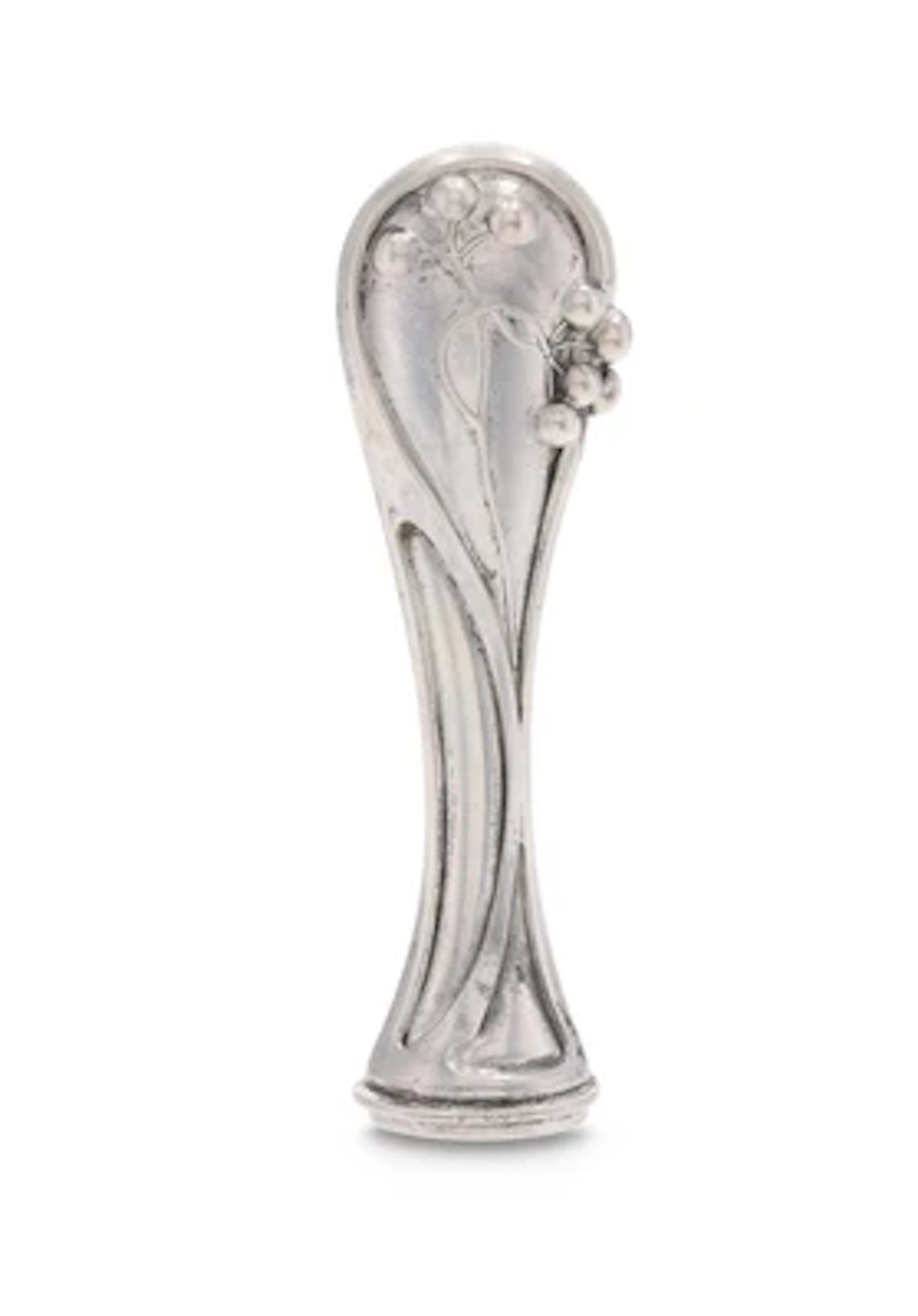 A silver seal with foliate decoration, Germany, c. 1900