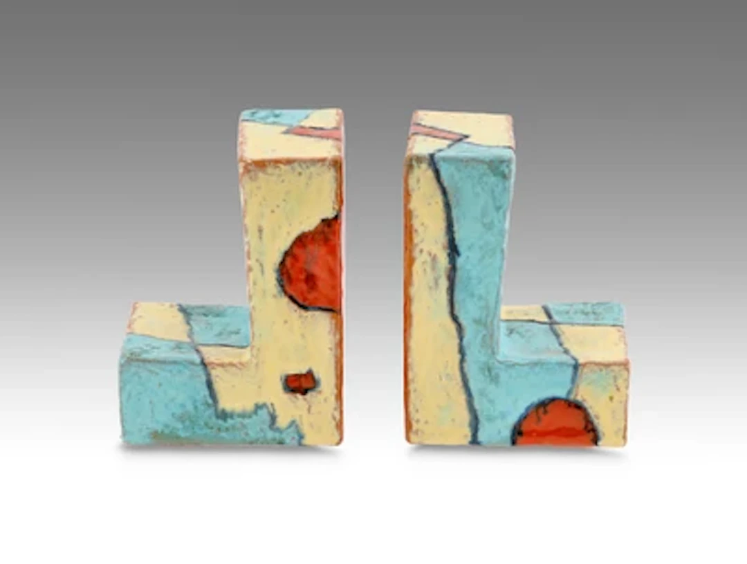Anton Klieber, two bookends ("Einfache Buchstützen"), model number